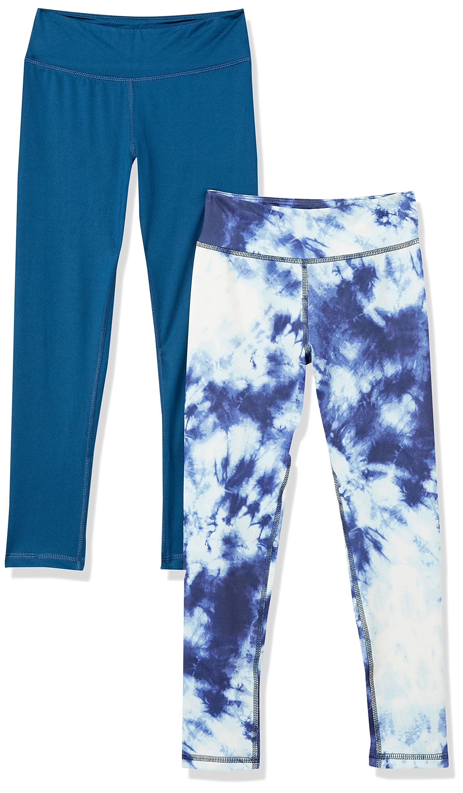 Amazon Essentials Girls & Toddlers Active Leggings - Soft Stretchy Full-Length Workout Pants (Multipack) - Perfect for Playtime, School & Sports Activities