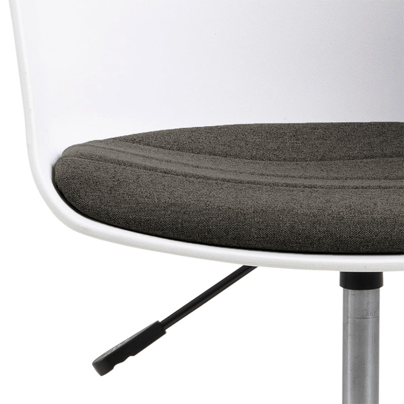 LIDAN Ergonomic Office Chair - Adjustable Height, Swivel & Rolling - White & Black - Perfect for Home Office, Gaming & Workspace Comfort