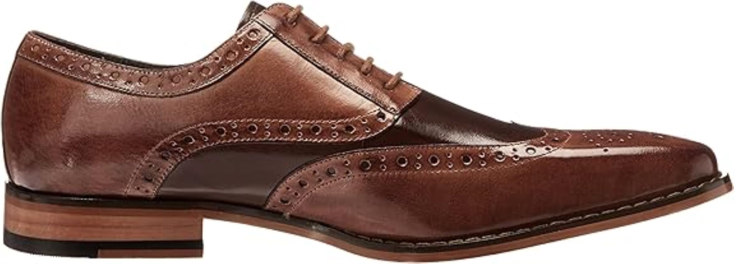 STACY ADAMS Men's Tinsley Wingtip Oxford Dress Shoes - Classic Business Formal & Wedding Shoes for Men - Comfortable Leather Dress Shoes for Office, Interview & Special Occasions