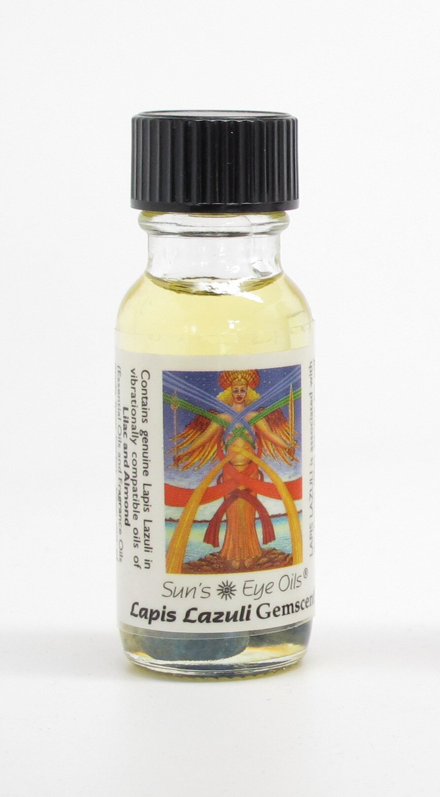 Lapis Lazuli Sun's Eye Gemscents Essential Oil - 1/2 Ounce Bottle for Aromatherapy, Meditation & Spiritual Healing | Natural Gemstone-Infused Oil for Relaxation & Chakra Balancing