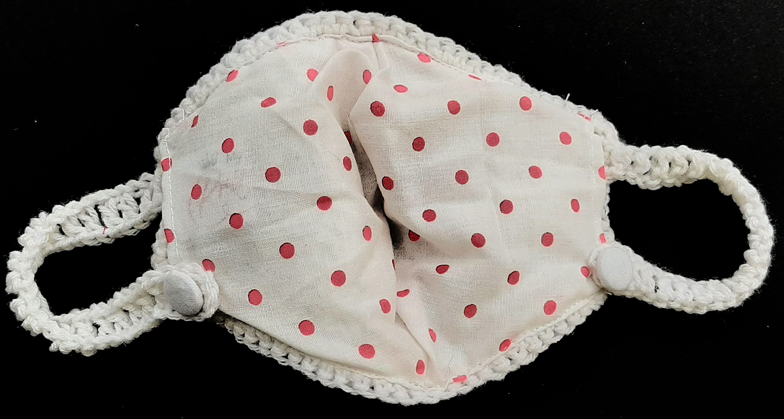 My Little Princess Handmade Wool Crochet Face Mask for Kids - Soft, Breathable & Adjustable (Multiple Colors) - Perfect for School, Playdates & Outdoor Activities