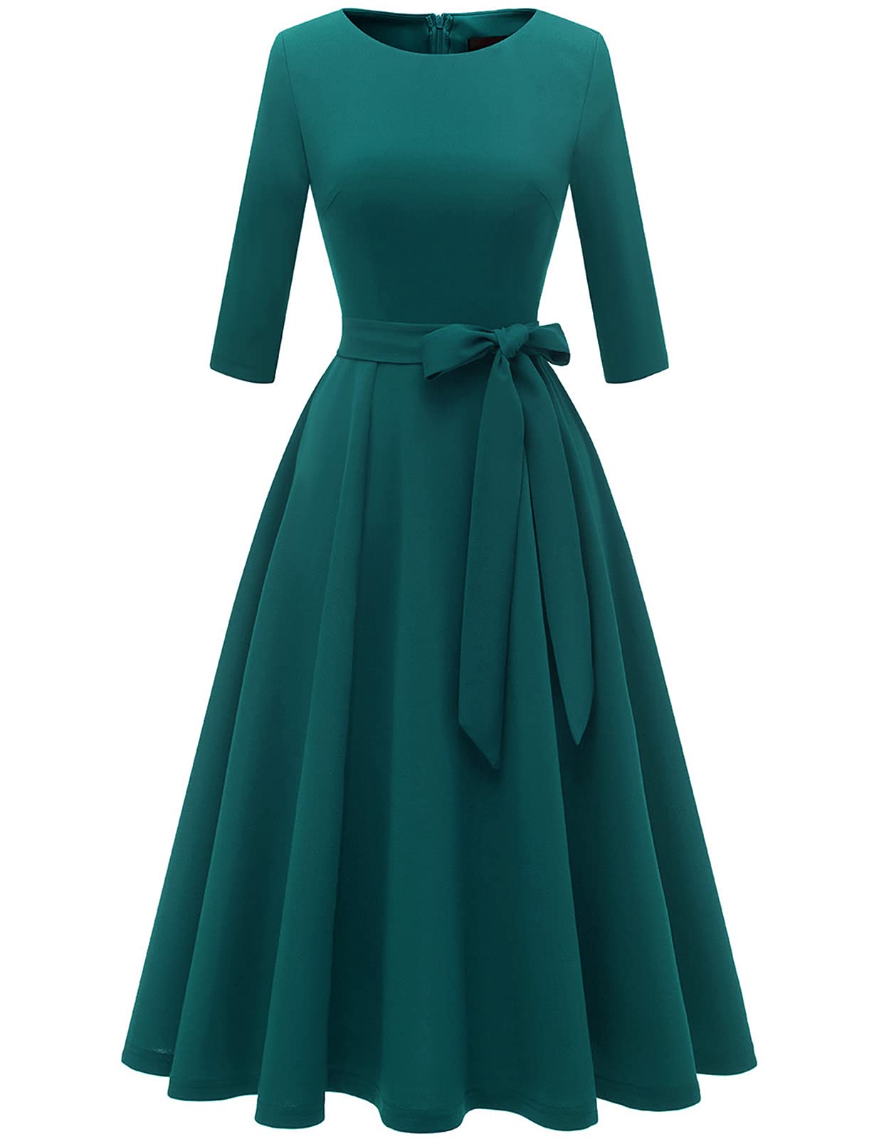 Vintage 1950s Cocktail Dress for Women - Retro Tea Party & Church Dress, Fit Flare A-Line Style | Perfect for Cocktail Parties, Weddings & Formal Events