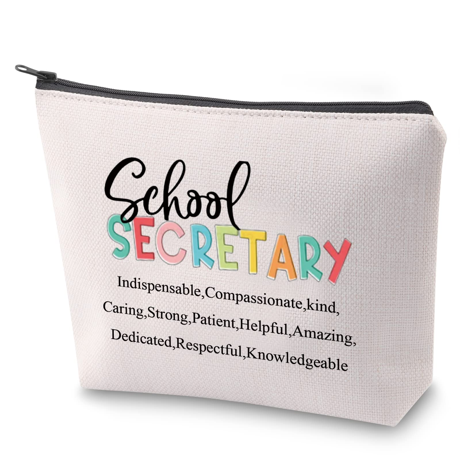 ZJXHPO School Secretary Definition Pencil Case & Makeup Bag with Zipper - Perfect Teacher Appreciation Gift, Cosmetic Organizer for School, Office & Travel