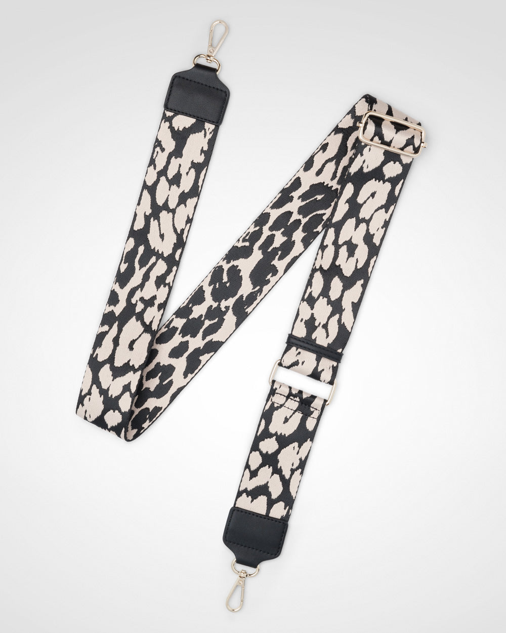 Charlotte Double Zip Crossbody Bag with Leopard Print Strap - Stylish & Functional Purse for Women, Perfect for Work, Travel & Everyday Use