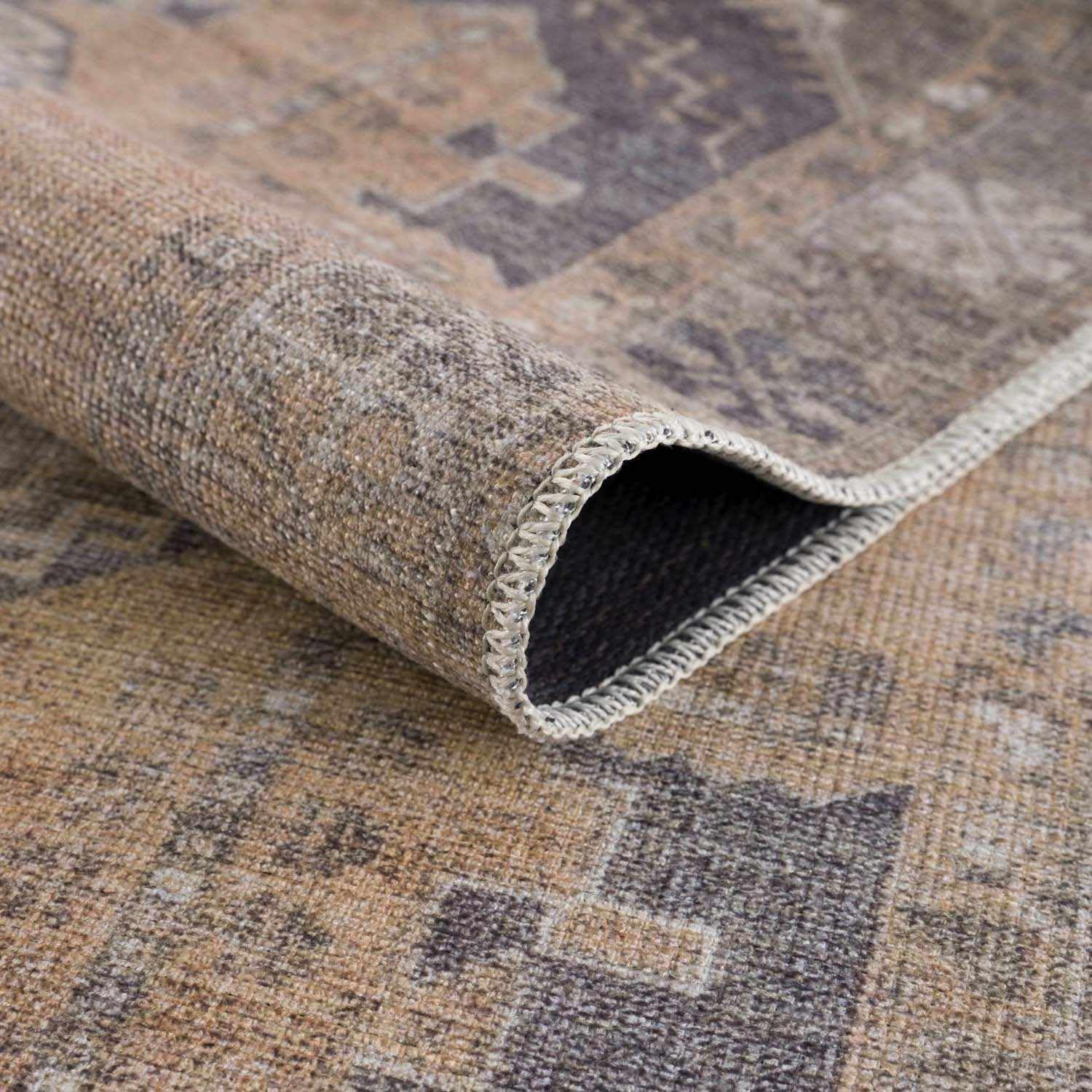 Hauteloom Carrabelle Traditional Machine Washable Area Rug - Blue, Ivory, Brown - 8'10
