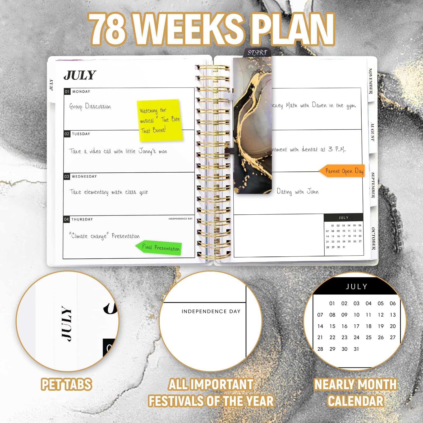 2024-2025 Academic Planner - 18 Month Large Planner (7.9
