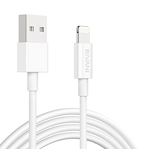 Apple MFi Certified Lightning Cable - Fast Charging USB to iPhone Charger Cord [3ft, White] for iPhone 14/13/12/11/XS/XR/X/8/7/6 - Perfect for Home, Office & Travel Charging