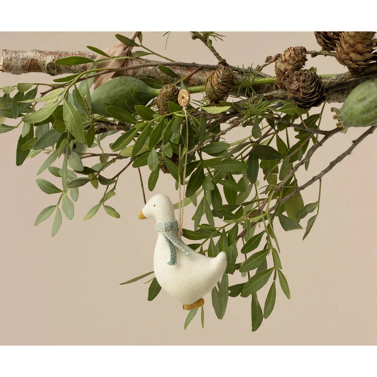 Maileg Blue Goose Ornament - Handmade Scandinavian Christmas Tree Decoration for Home & Holiday Decor