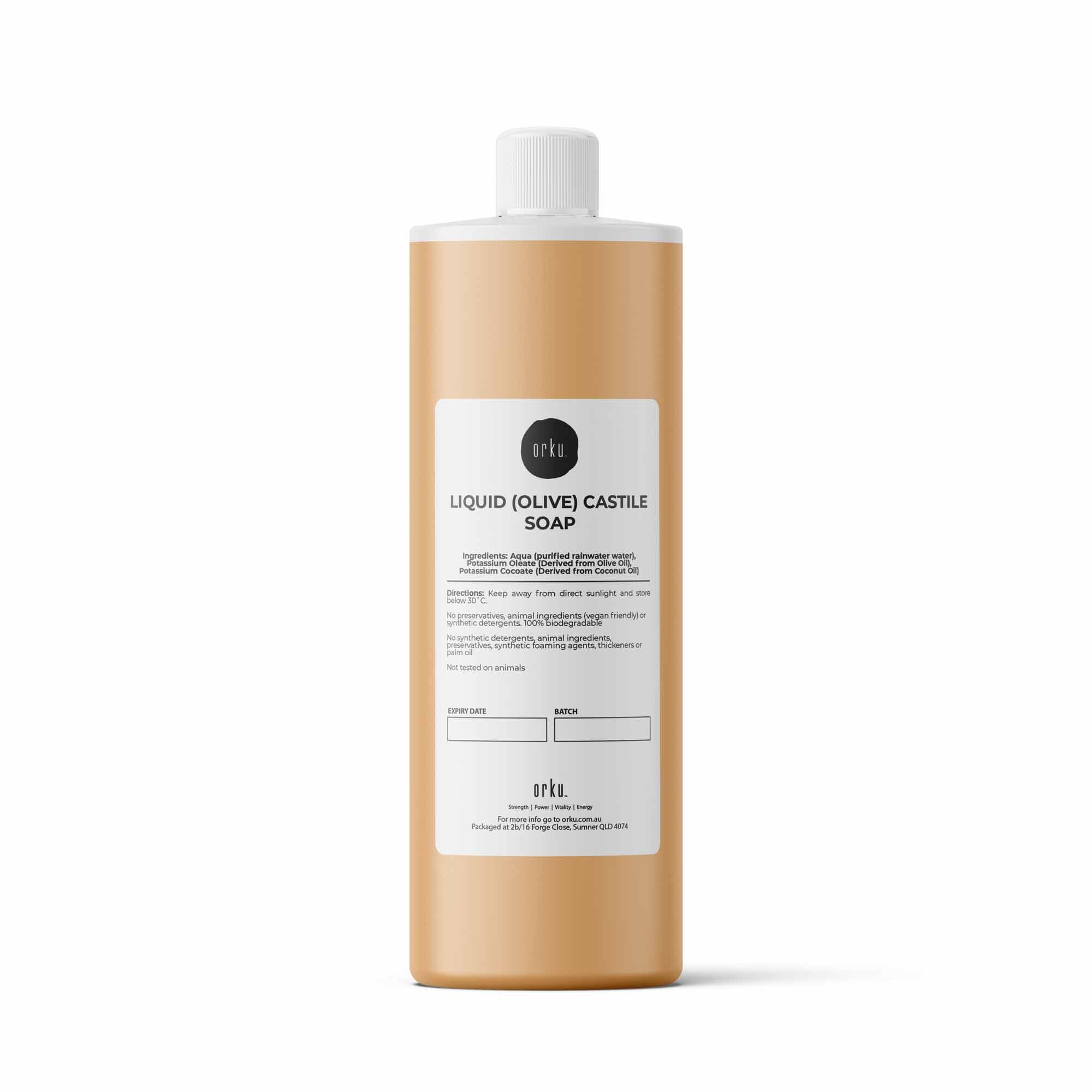 **500ml Pure Unscented Liquid Castile Soap - Natural Olive Oil Base Concentrate for Face, Body & Hair | Gentle Cleanser for Sensitive Skin & Baby Care**