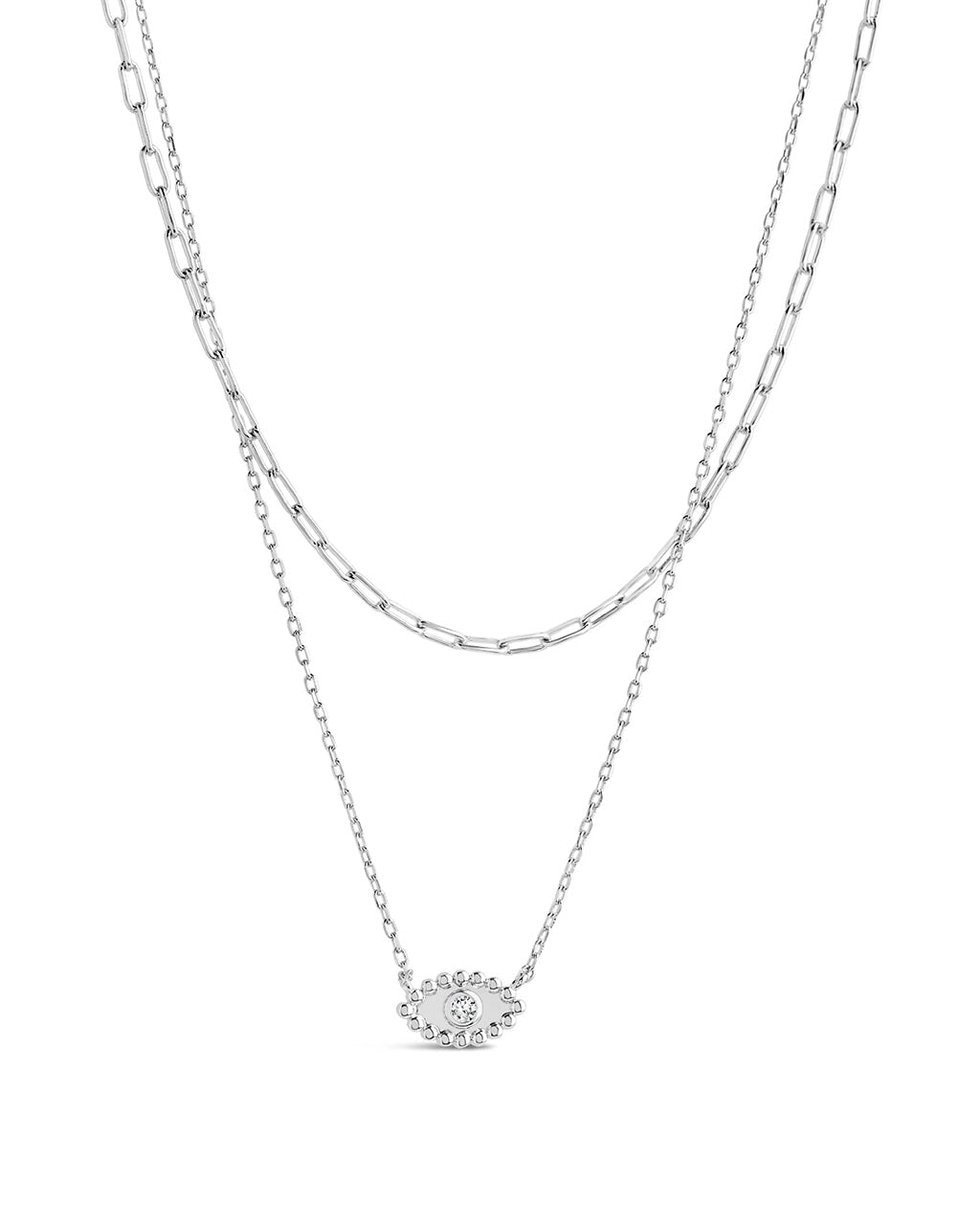 Evil Eye Necklace for Women - Maya CZ Layered Pendant Necklace for Protection & Good Luck - Perfect for Everyday Wear, Gifts & Spiritual Jewelry