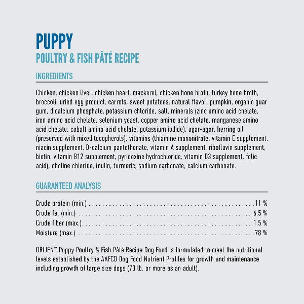 Orijen Puppy Canned Dog Food - High Protein Grain-Free Wet Food for Growing Puppies | Perfect for Small & Medium Breed Dogs at Home or Travel