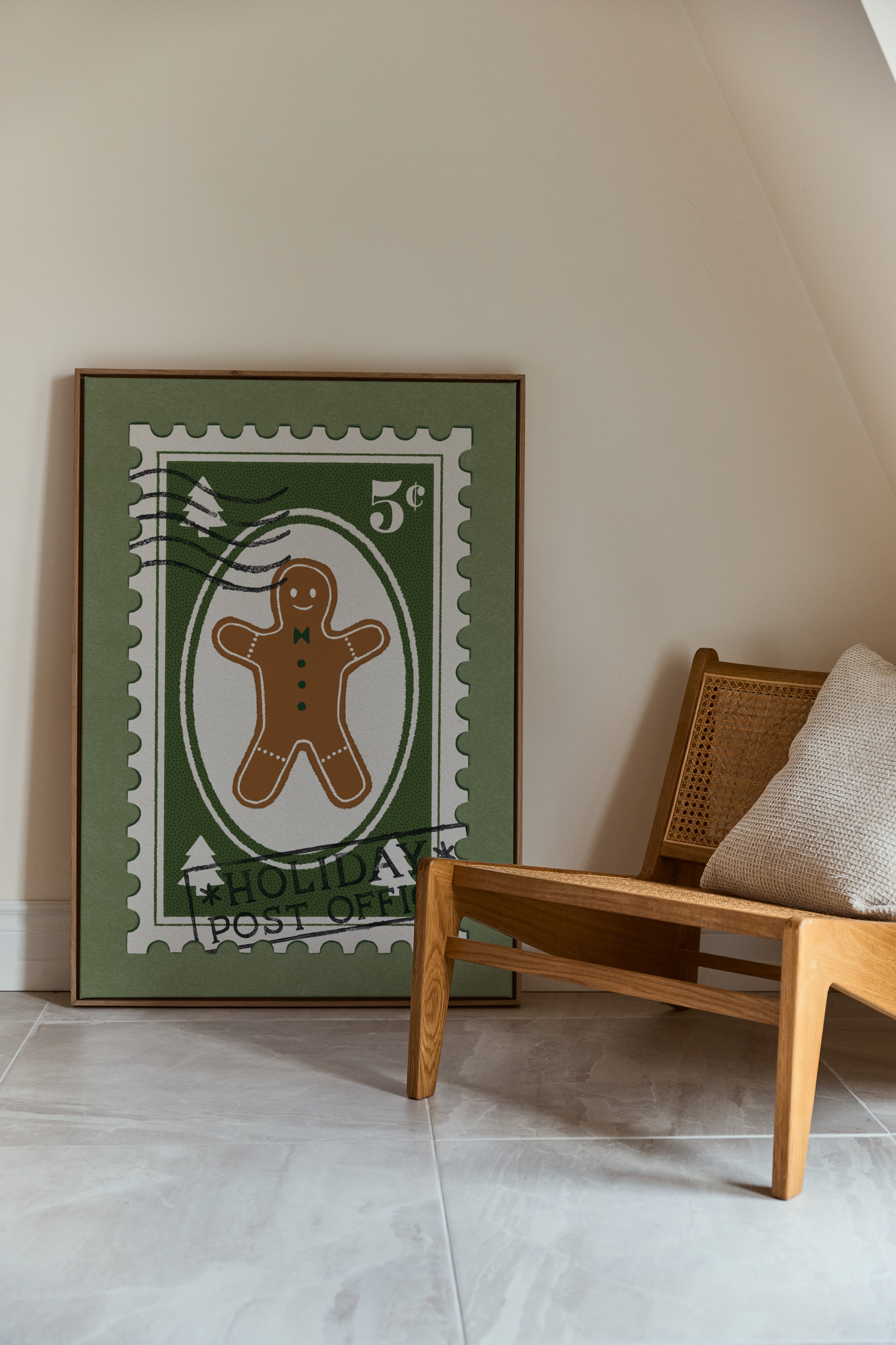 Gingerbread Christmas Poster - Festive Holiday Wall Art for Home & Office Decor - Perfect for Holiday Parties, Gifts & Seasonal Cheer