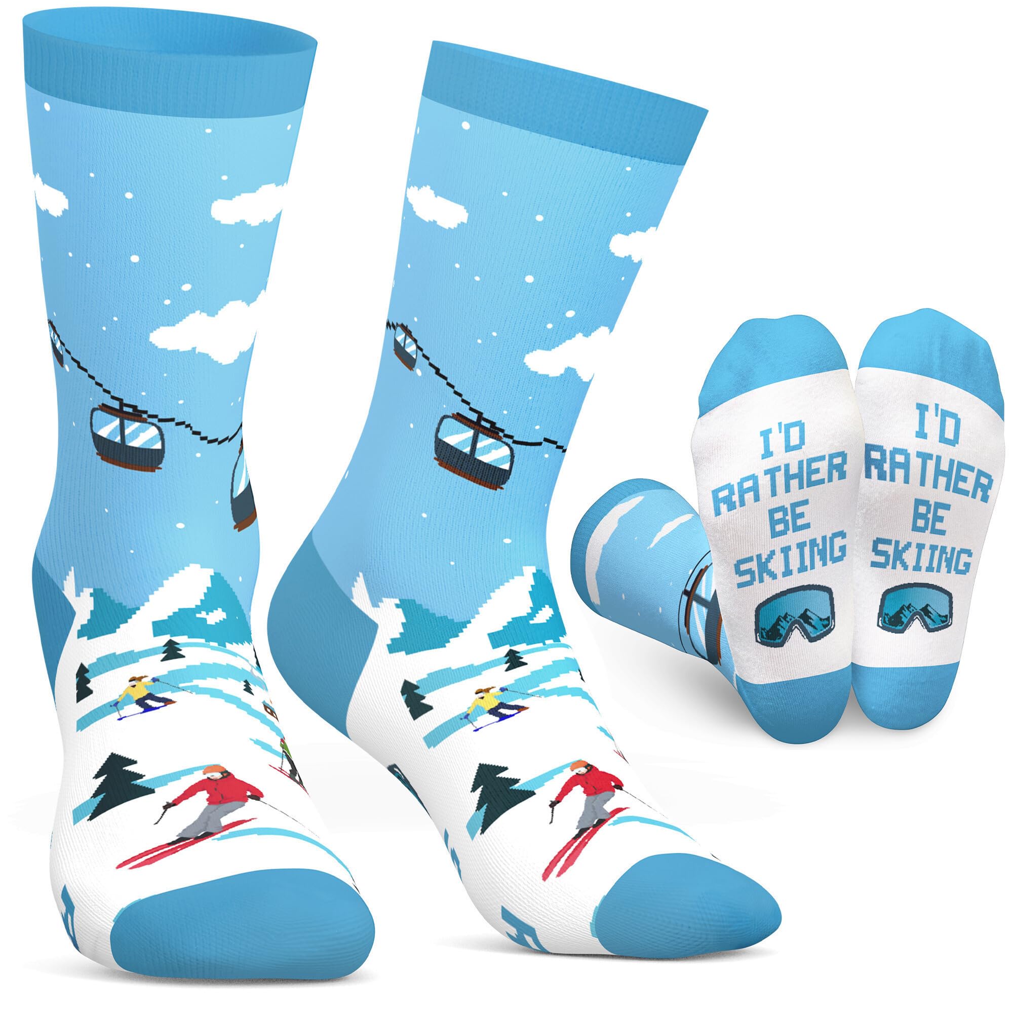 FOURSTUFF Performance Hobby Socks for Skiing, Cycling, Golf, Fishing, Soccer, Camping, Hunting, Hiking & Gaming - Breathable Comfort Socks for Outdoor Sports & Indoor Activities
