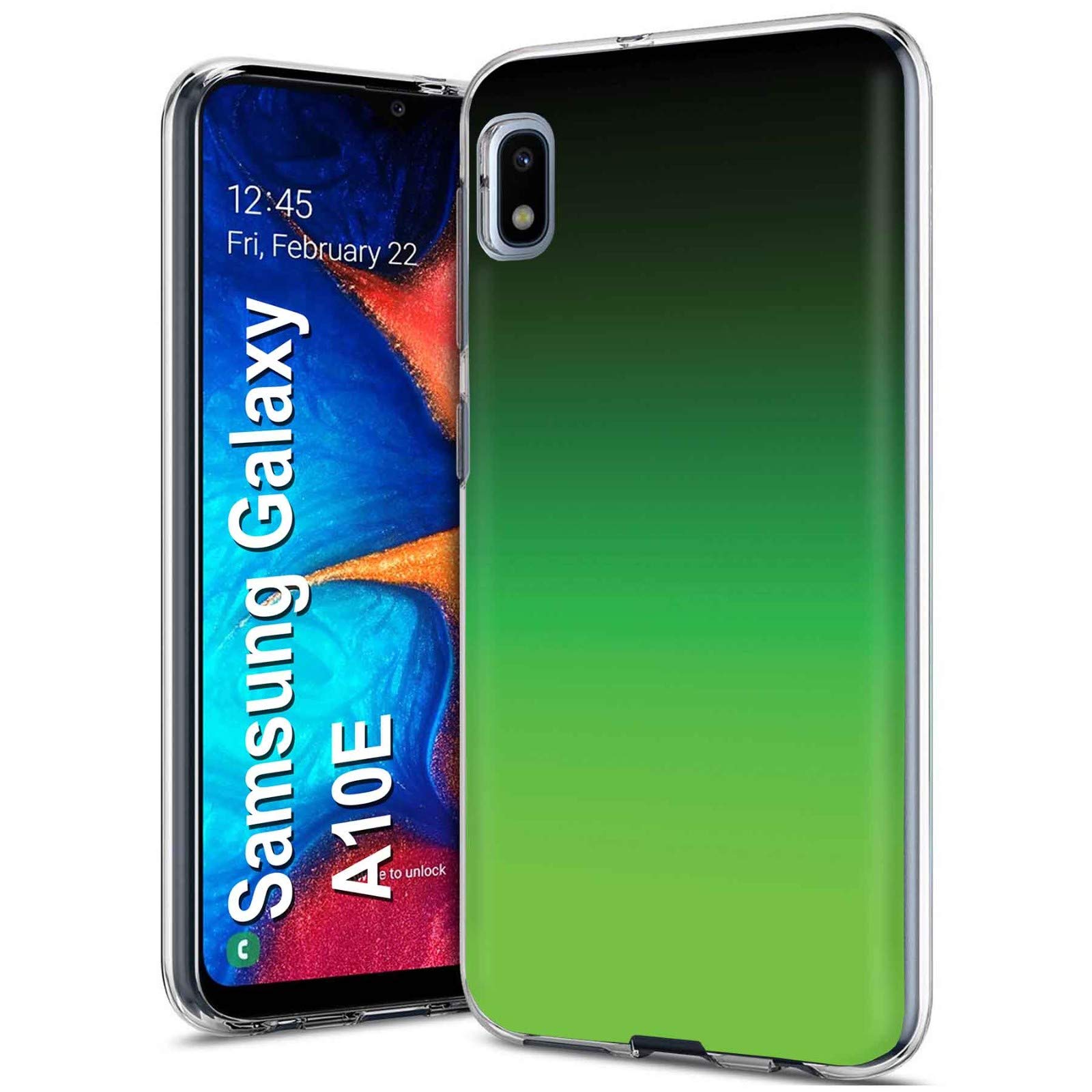 Slim Lightweight Unbreakable Flexible Phone Case for Samsung Galaxy A10E with Edge Protection - Gradient Neon Green | Perfect for Everyday Use, Travel & Outdoor Activities