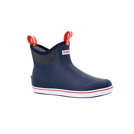 Xtratuf Flat 6 Ankle Deck Boots - Waterproof Non-Slip Fishing & Work Boots for Men & Women - Perfect for Boating, Hiking, and Outdoor Activities