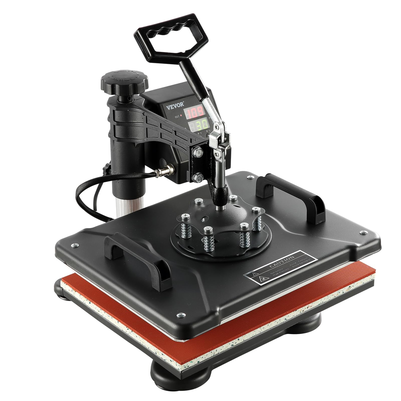 VEVOR 12x15 Inch Heat Press Machine - 8-in-1 Digital Sublimation Transfer Press with 360° Rotation & Swing Away for T-Shirts, Hats, Mugs, Plates | Perfect for DIY Crafts, Custom Apparel & Small Business Printing