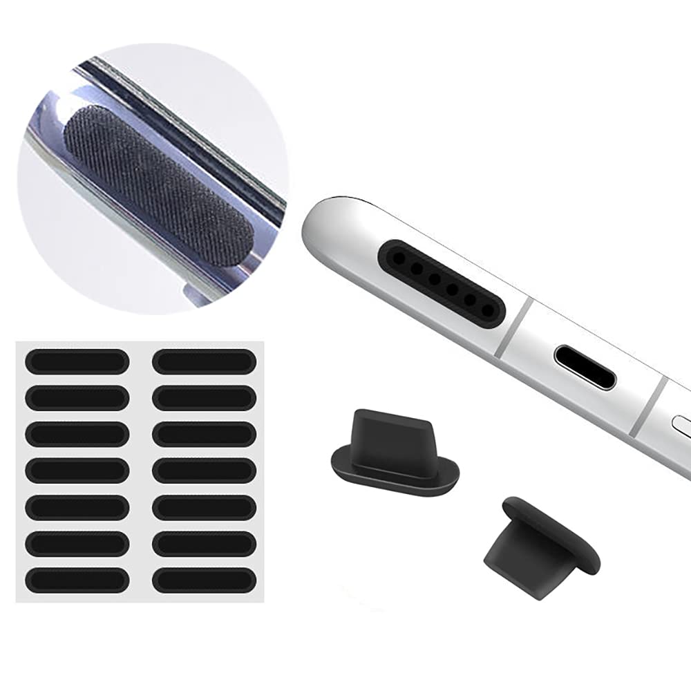 14-Pack iPhone Speaker Dust Proof Mesh Stickers - Anti-Dust Adhesive Covers Compatible with iPhone 15/14/13/12/12 Pro Max (2-Pack Included) | Perfect for Gym, Outdoor & Daily Use Protection