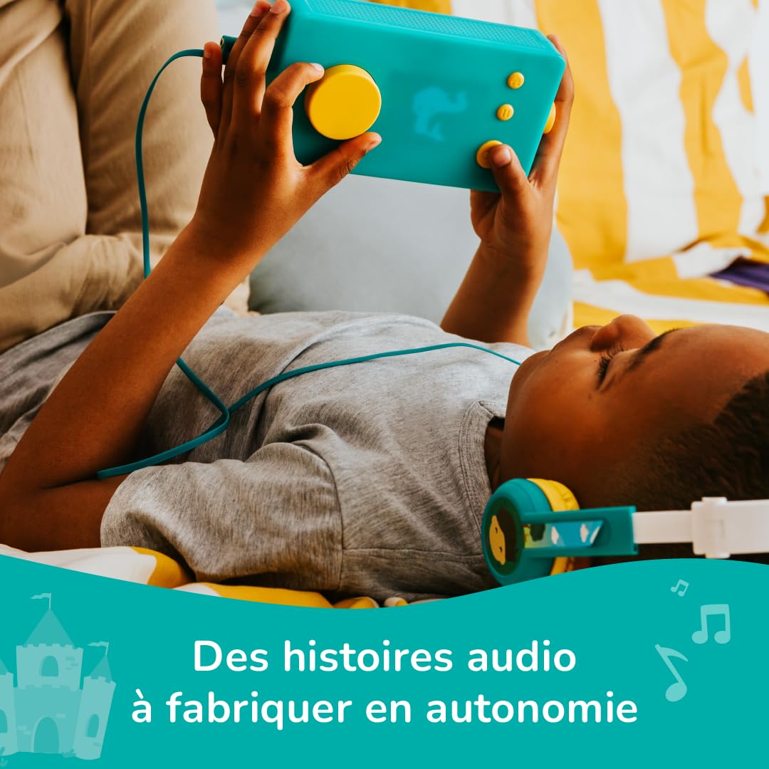 Lunii Storyteller - Interactive Audiobook Player for Kids Ages 3-8 with 40 Suzanne & Gaston Stories (5+ Hours) - Educational Toy for Bedtime, Travel & Learning | Ma Fabrique à Histoires Discovery Pack