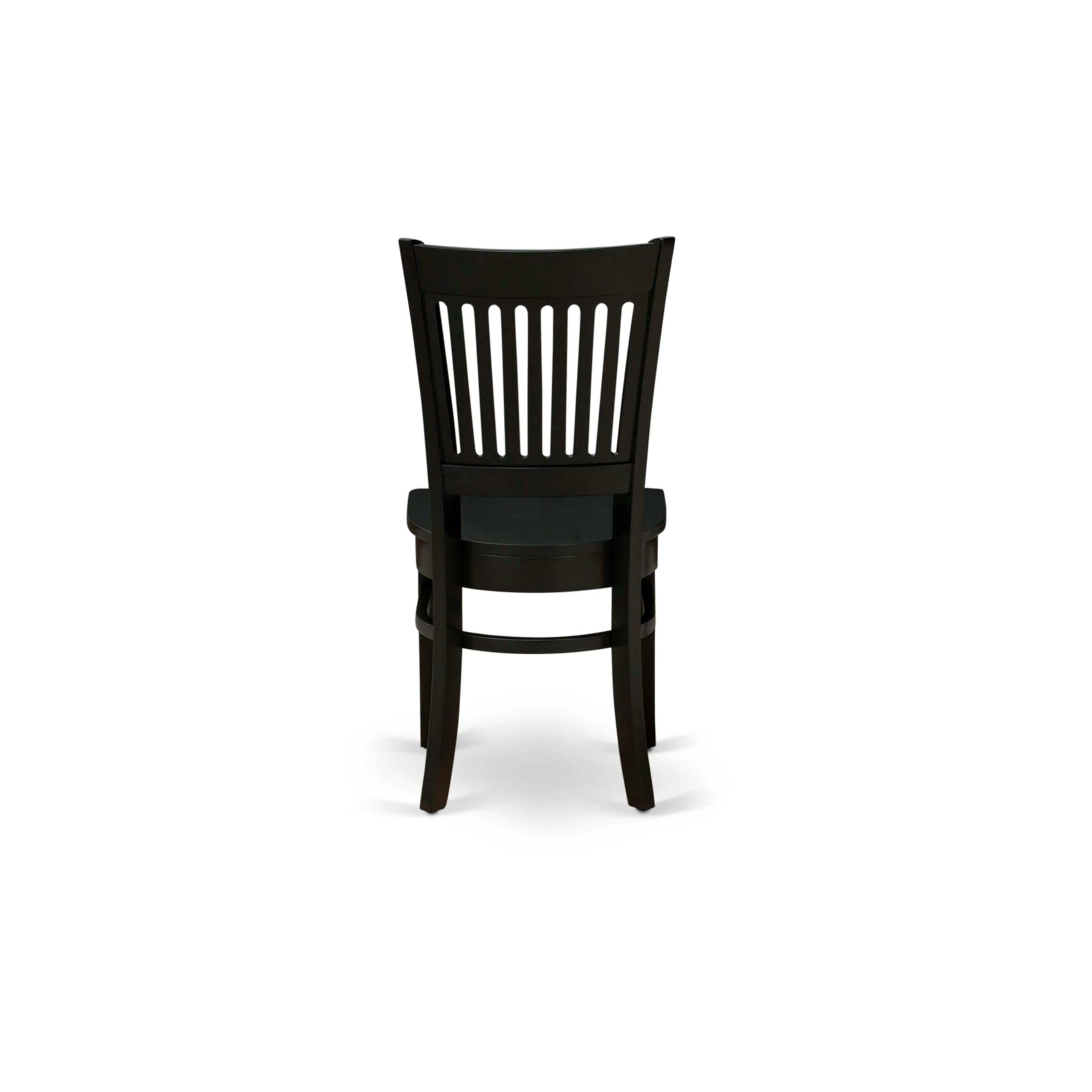East West Furniture 3-Piece Round Dining Table Set with Pedestal Base & 2 Chairs - 36x36 Inch Black Kitchen Table for Small Spaces | Perfect for Apartments, Breakfast Nooks & Cozy Dining Areas