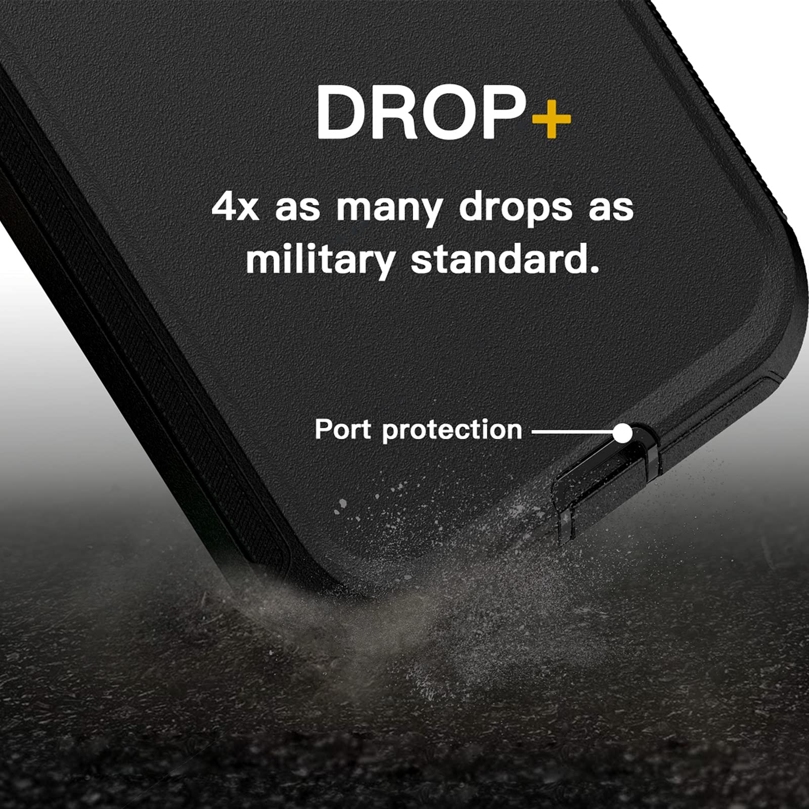 **AICase Heavy Duty Military Grade Shockproof Rugged Phone Case for iPhone 13/14 - Full Body Protection, Belt-Clip Holster & Screen Protector Included - Drop Proof, Dustproof, Tough Cover (Black) - Perfect for Outdoor, Construction & Extreme Sports**