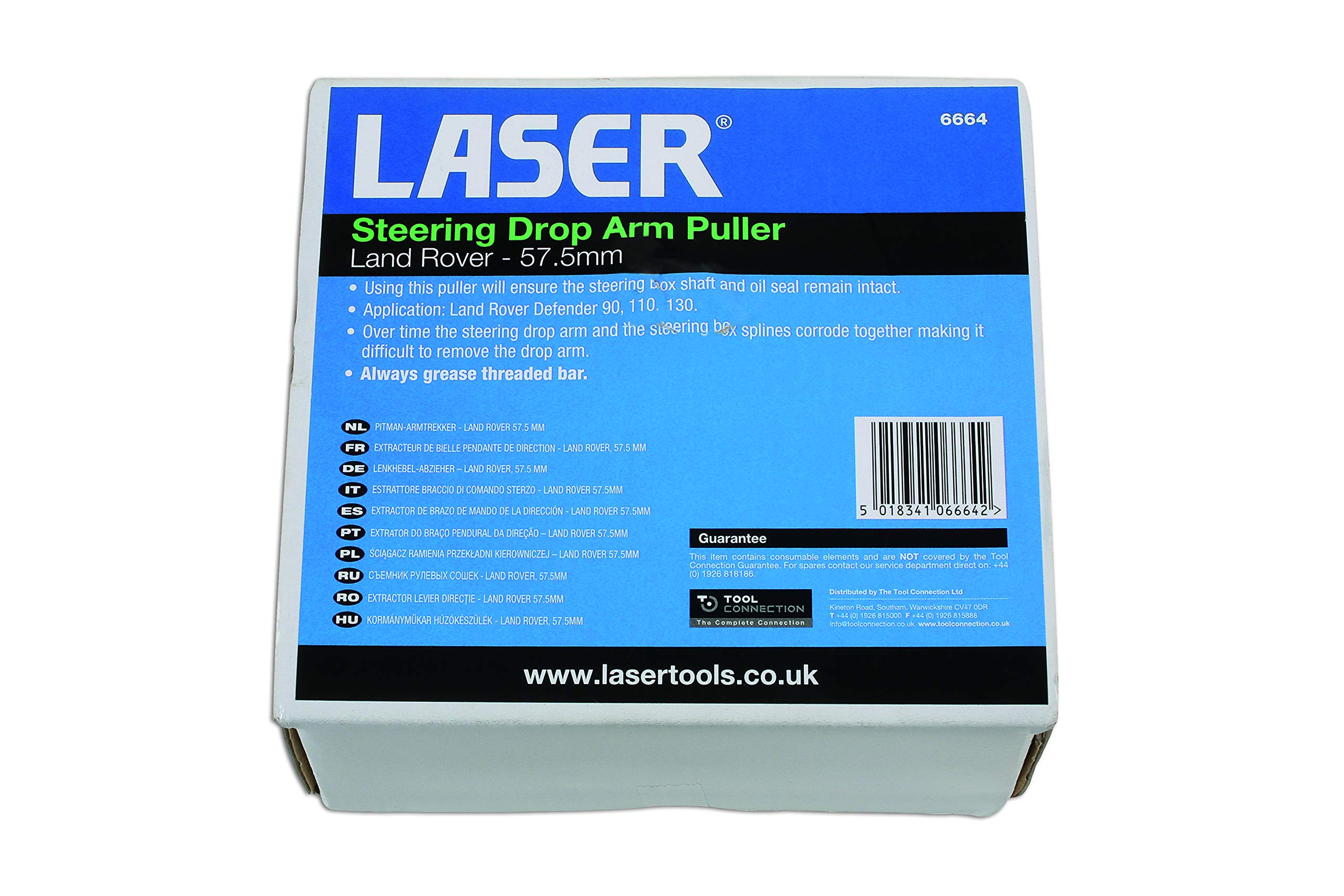 Land Rover Steering Drop Arm Puller - 57.5mm Spread Laser 6664 Tool | Perfect for Suspension Repairs & 4x4 Off-Road Maintenance