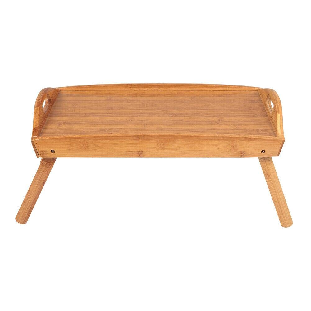 **Cdeir Bamboo Bed Tray - Adjustable Folding Laptop Desk, Breakfast Serving Tray for Bed, Sofa & Office - Portable Lap Desk for Eating, Working, Watching TV (Wood Color)**    *优化点说明：*   1. **核心关键词前置**：突出
