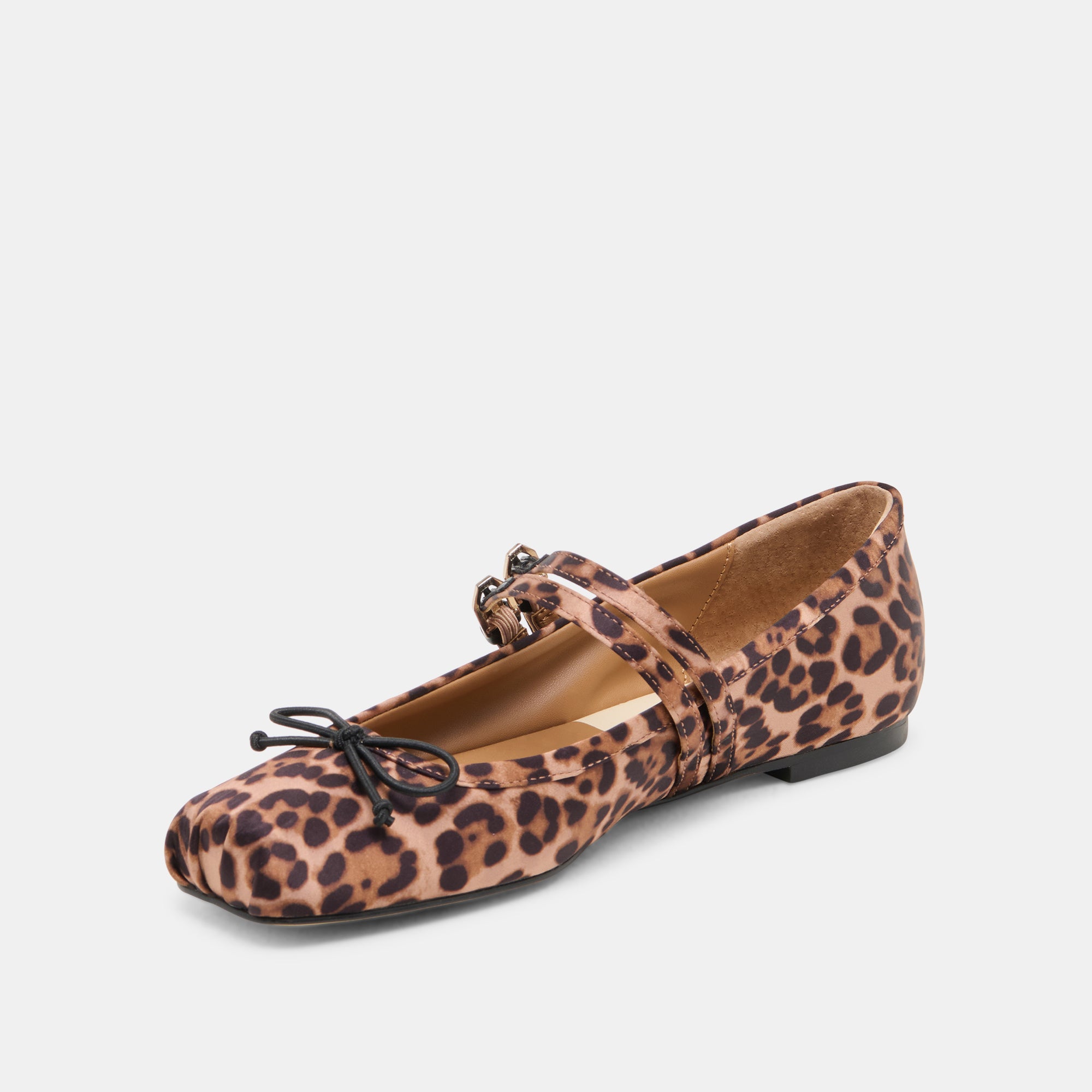 GIBSEN Women's Ballet Flats - Leopard Print Satin Shoes for Comfort & Style | Perfect for Work, Parties & Casual Wear