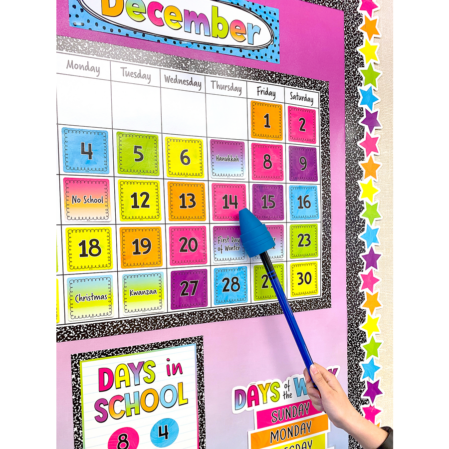 Blue Crayon Hand Pointer - Teacher Classroom Pointer Stick for Presentations, Reading & Interactive Learning - Perfect for Teachers, Presenters & Kids