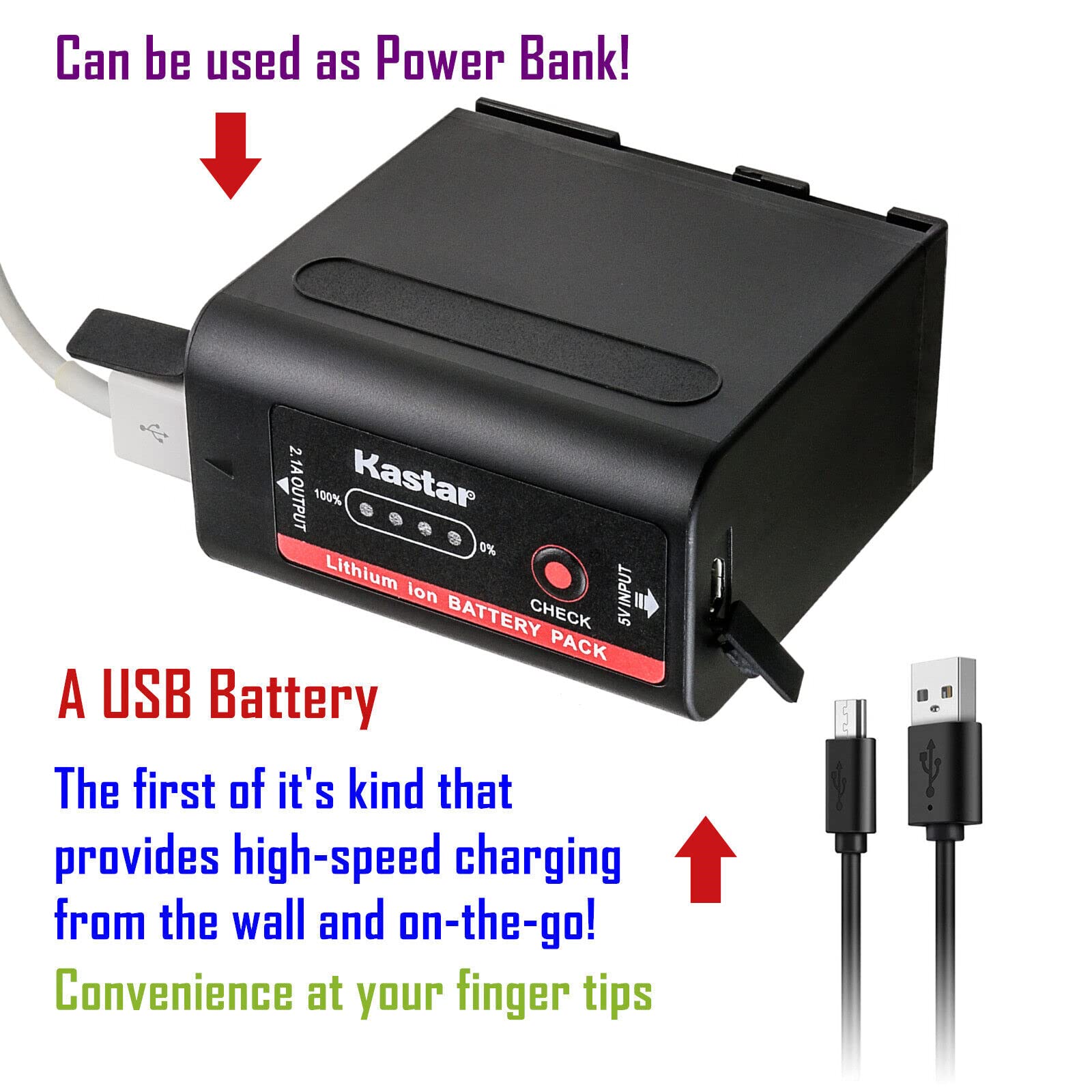 Kastar 1-Pack LP-E6N Battery & LTD2 USB Charger Replacement for Canon EOS C100 Mark II, C300, C500, ES50-ES75, ES300V-ES520A Cameras - Perfect for Professional Videography & Photography On-The-Go
