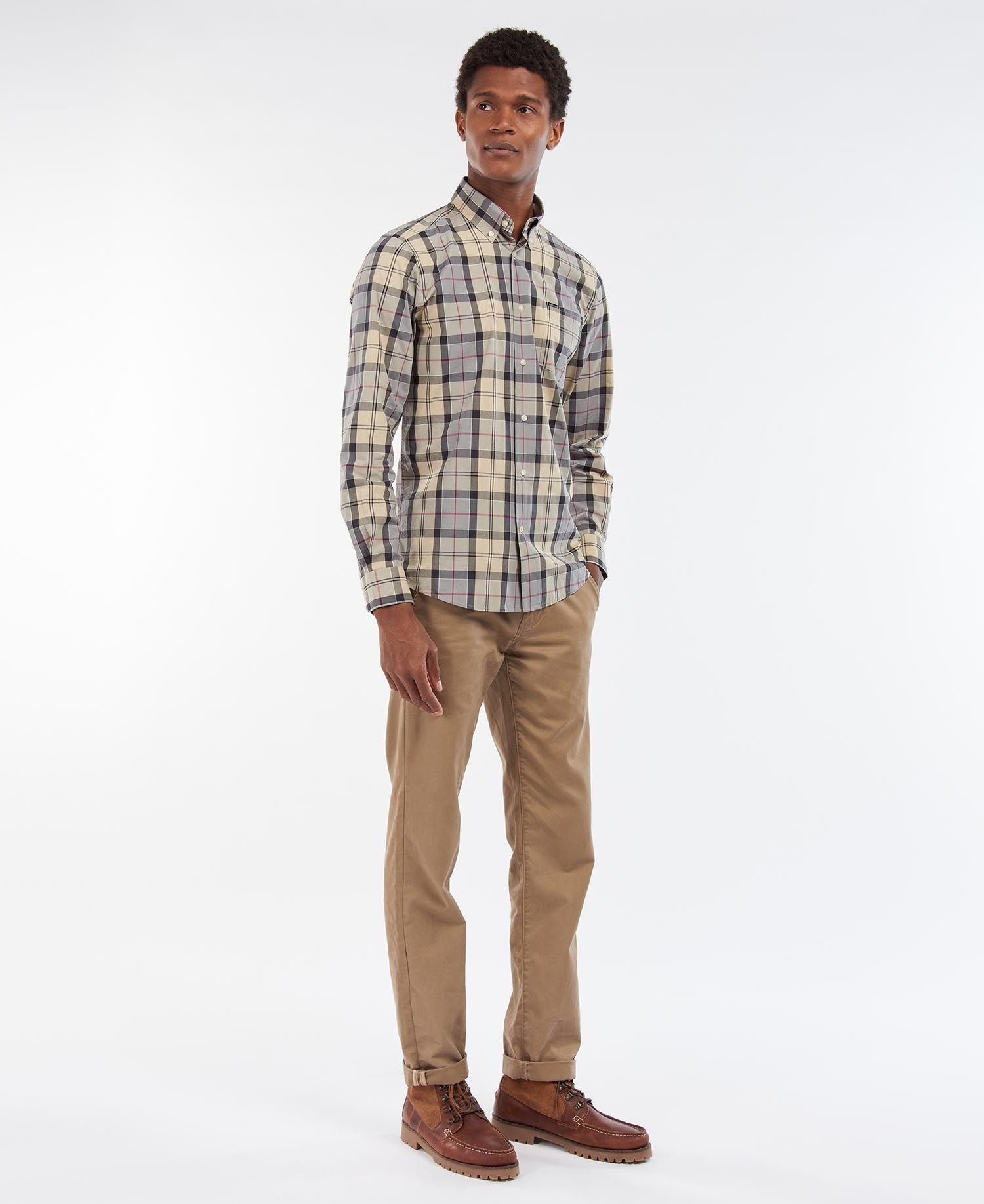 BARBOUR Kippford Tailored Cotton Shirt - Classic Tartan Plaid Button Down for Men | Perfect for Casual Wear, Office & Outdoor Activities