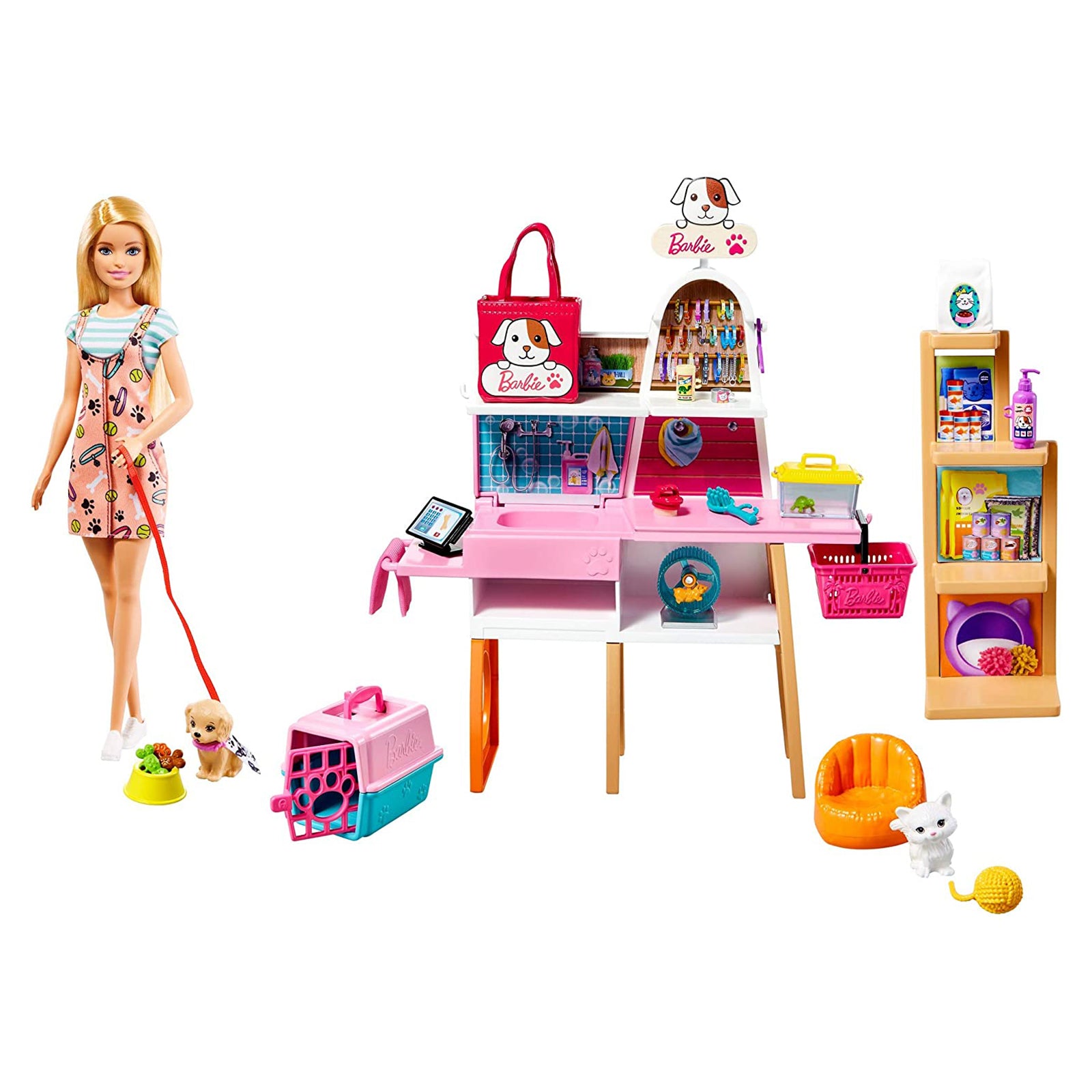 Barbie Pet Boutique Play Set - Interactive Doll Playset with Pet Grooming Accessories for Kids | Perfect for Pretend Play & Storytelling Adventures