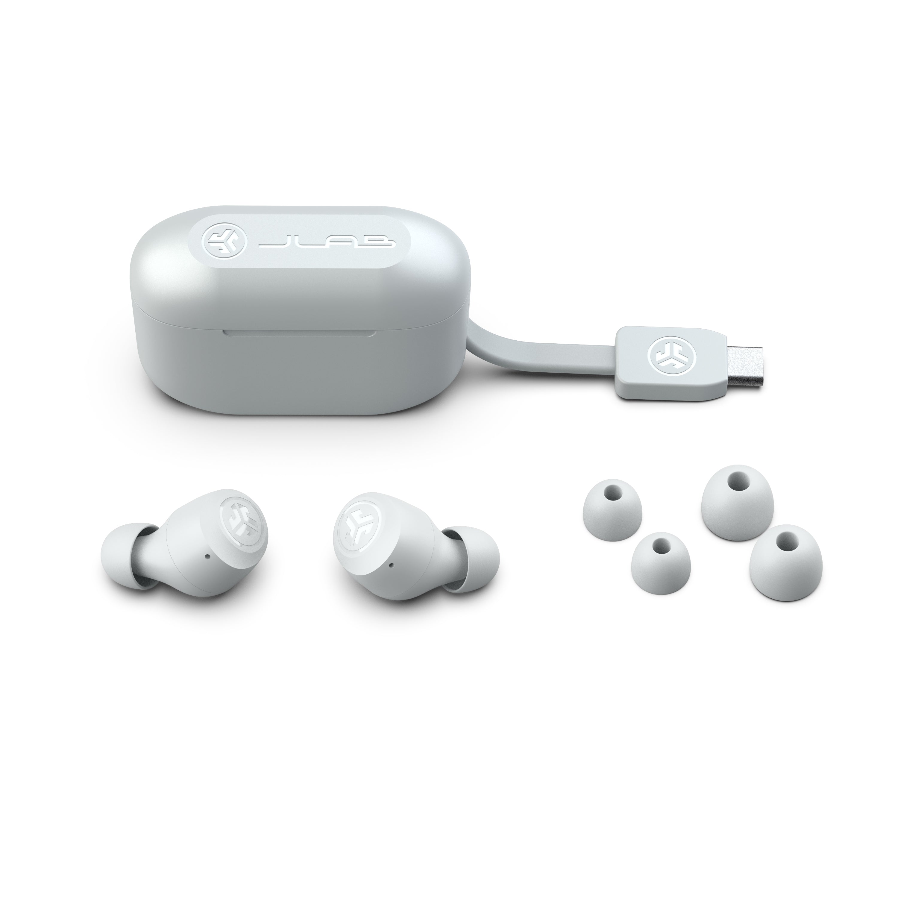 Go Pop+ Wireless Earbuds with Cloud White & Cloud Foam Ear Tips - Noise Isolating Bluetooth Headphones for Running, Workouts & Commuting