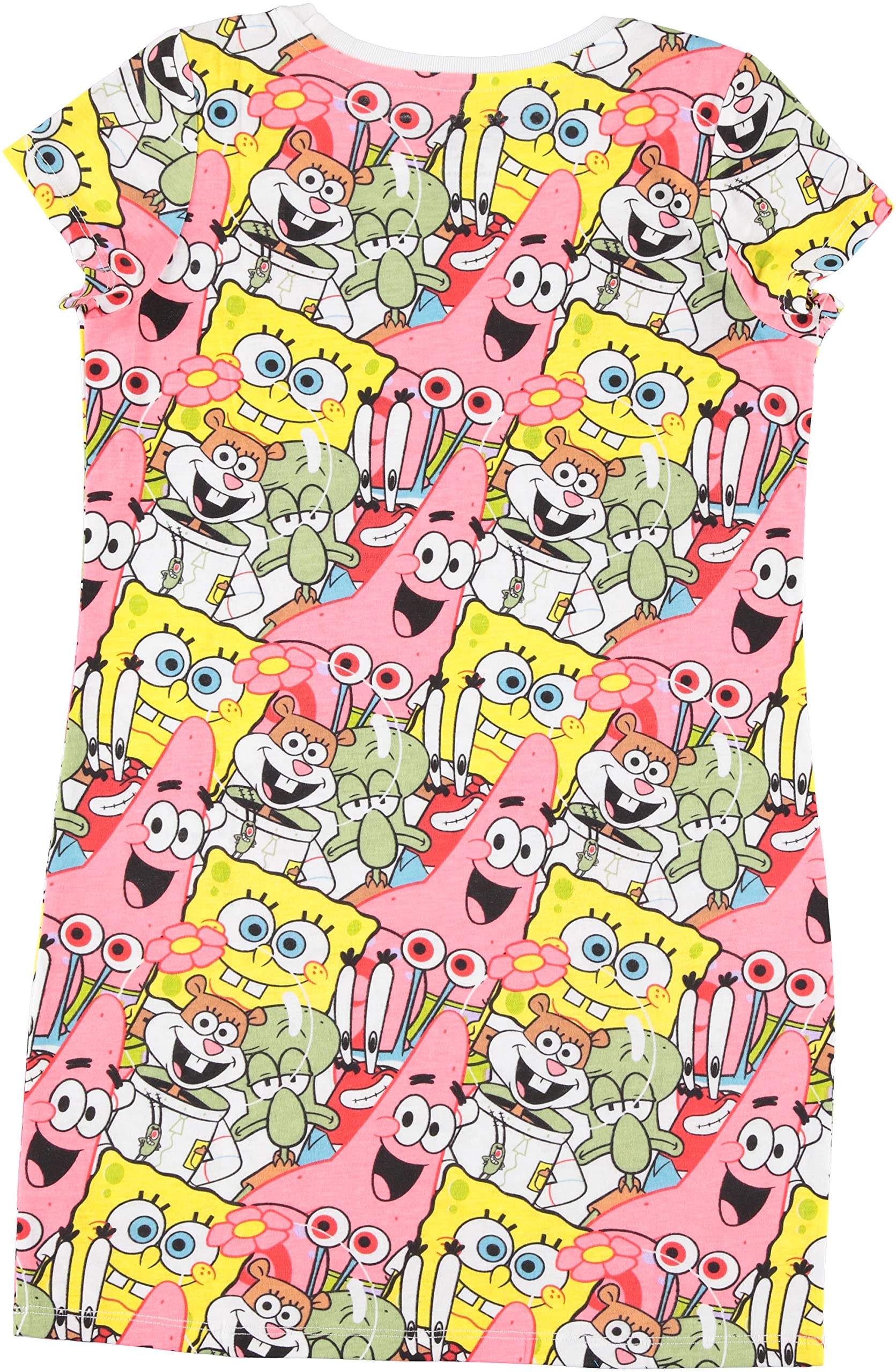SpongeBob SquarePants Cartoon Character T-Shirt Dress for Girls Age 4-16 | Cute Kids' Casual Outfit for School, Playdates & Birthday Parties