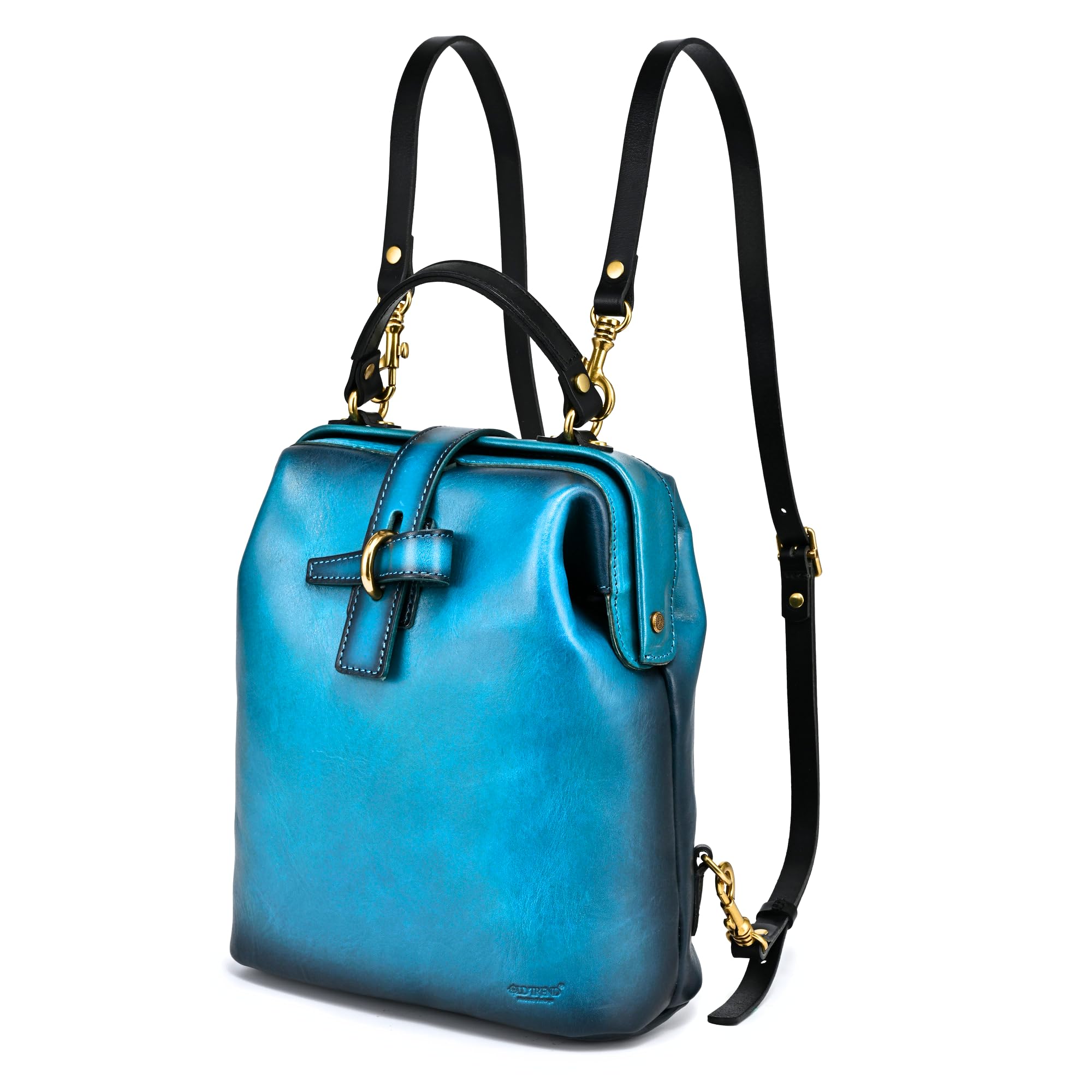 Genuine Leather Backpack Purse for Women - Convertible Shoulder Bag (Turquoise) - Perfect for Work & Travel