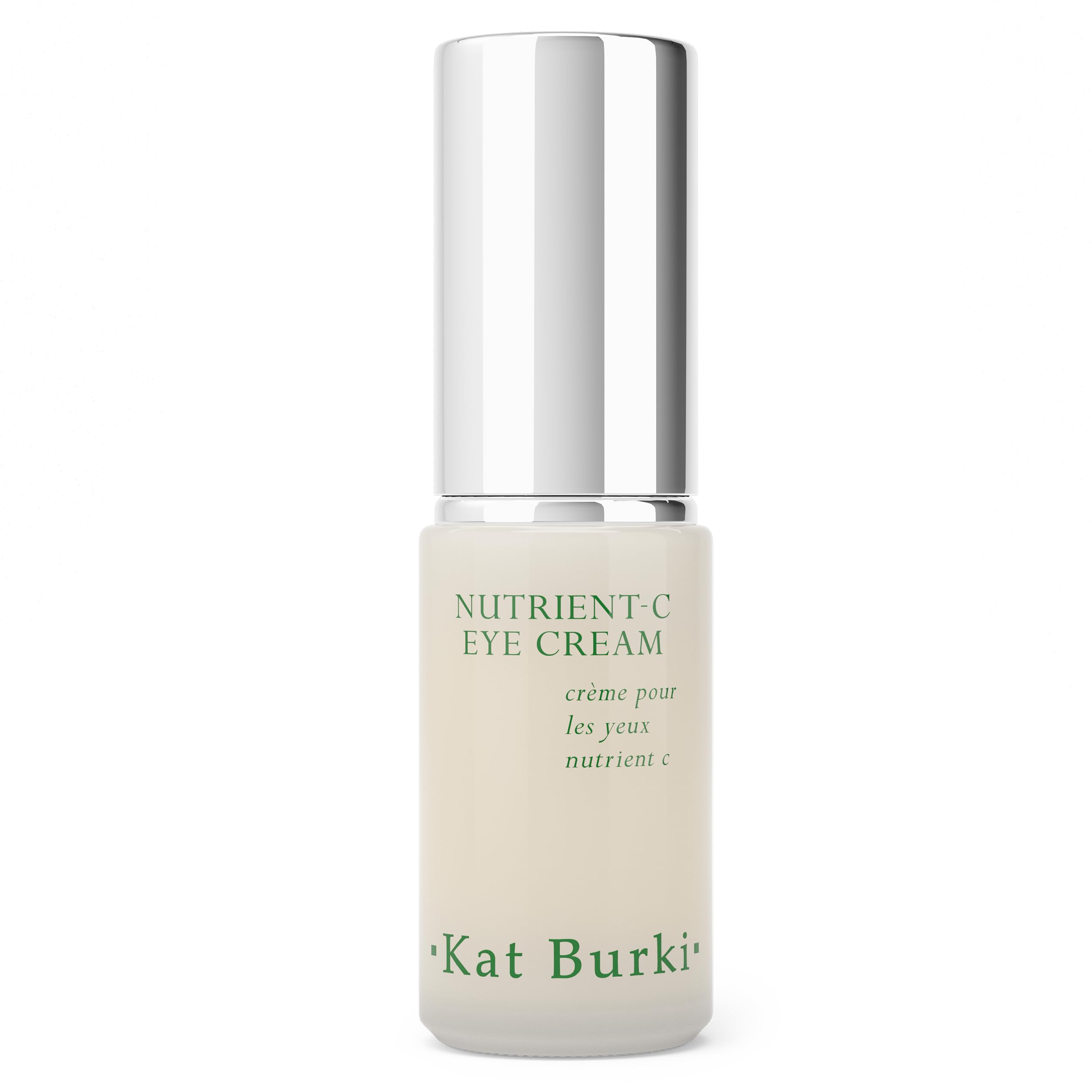 Kat Burki Eye Cream with 8% Stabilized Vitamin C & Caffeine - Dark Circle Reducer & Depuffing Treatment for Brighter Eyes, 0.5 fl oz | Anti-Aging Eye Care for Day & Night Use