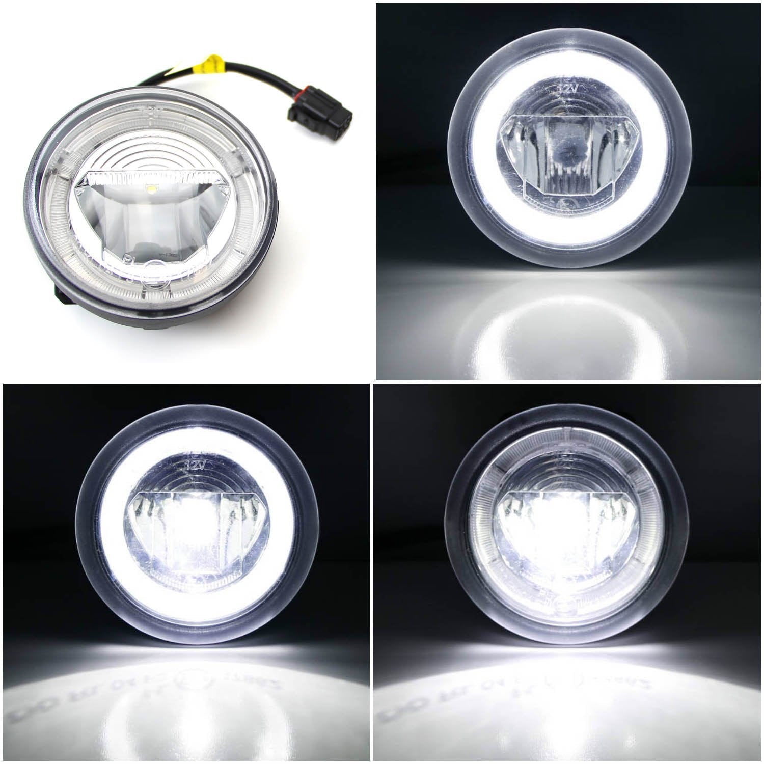 20W CREE LED Halo Ring Daytime Running Lights & Fog Lamps for Subaru Impreza WRX STi Forester - Durable Auto Lighting for Night Driving & Off-Road Adventures