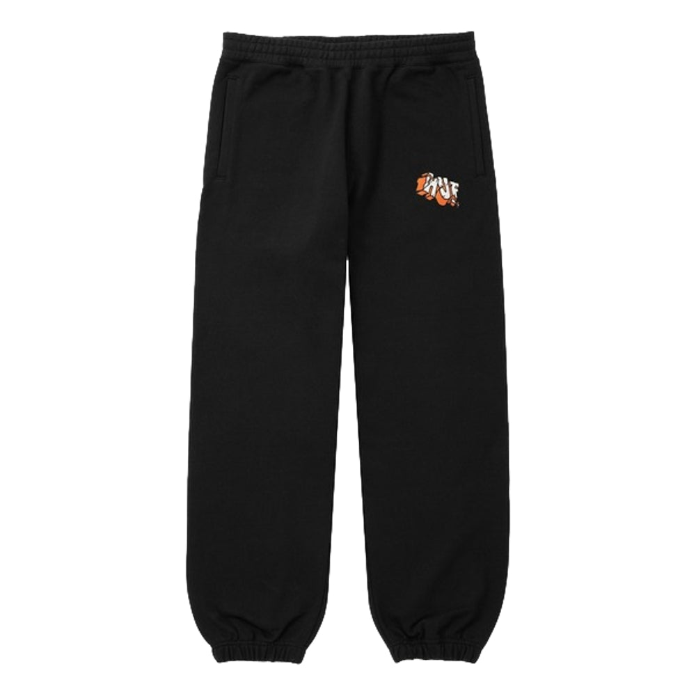 HUF JP Quake Mini Embroidery Sweatpants - Black | Men's Streetwear Joggers for Casual & Skate Style
