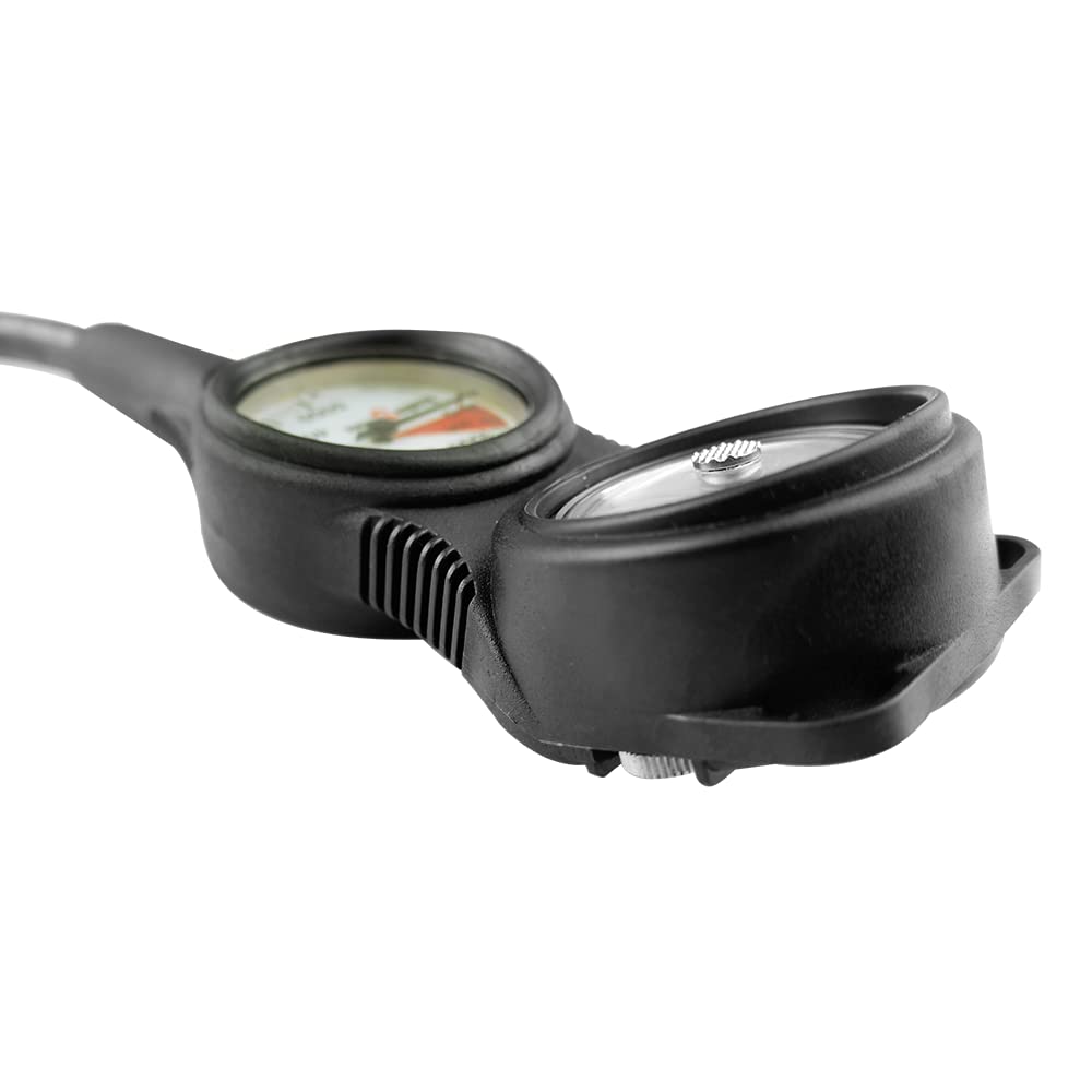ScubaMax GA-07 Two-Gauge Console - Professional Dive Computer with Depth & Air Pressure Monitoring for Scuba Diving, Snorkeling & Underwater Exploration
