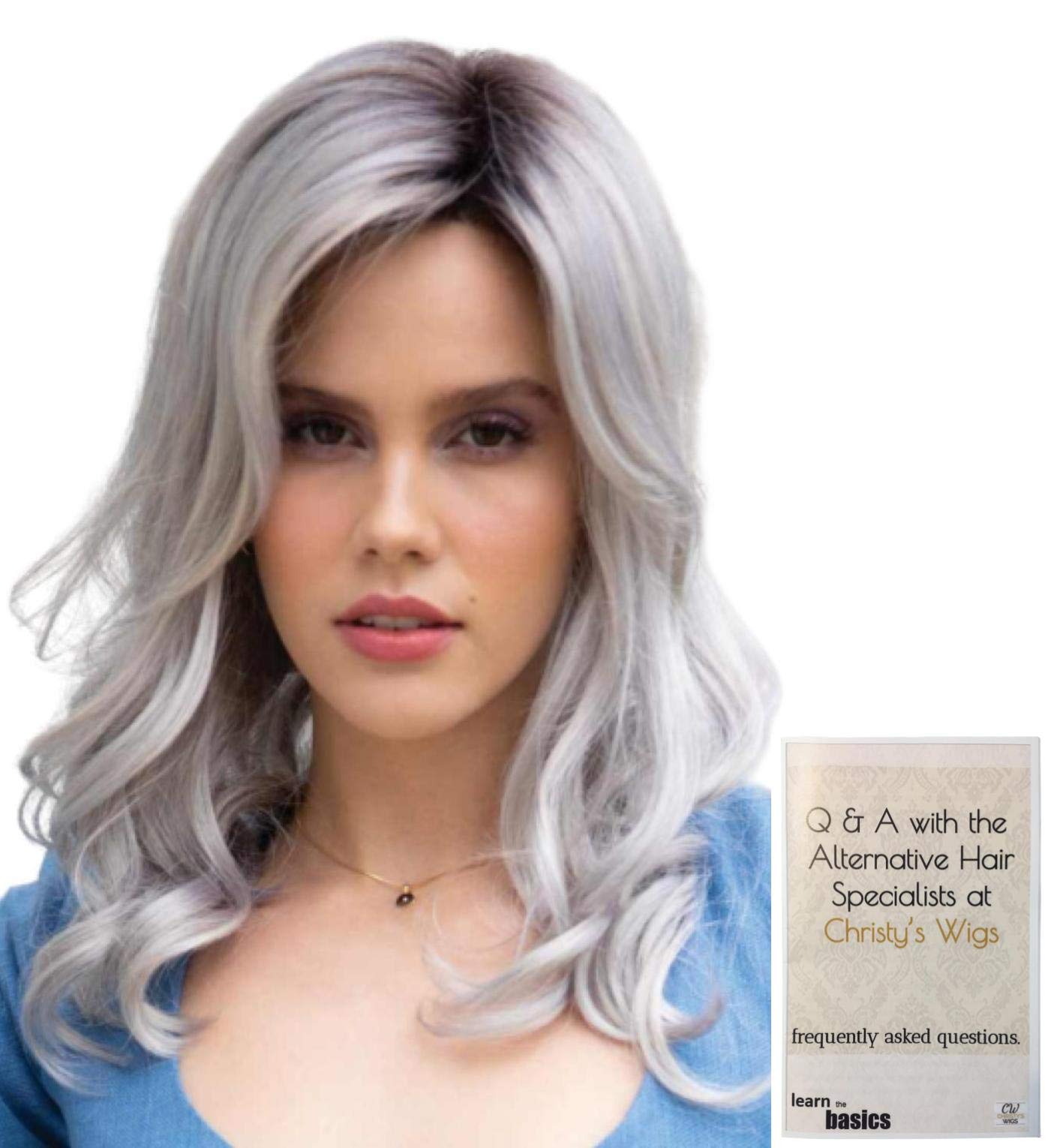 Rene of Paris Ensley Wig & Christy's Wigs Q&A Booklet Bundle (2 Items) - Sepia Color | Perfect for Cosplay, Costume Parties & Everyday Styling