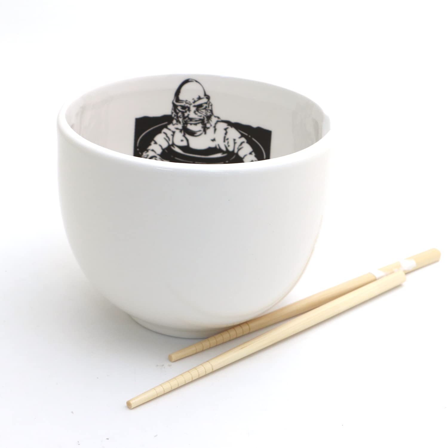 Creature Chopstick Bowl - Monster Ceramic Noodle Bowl by Lorrie Veasey | Unique Handmade Dish for Asian Cuisine, Ramen & Sushi | Perfect Gift for Anime & Kawaii Lovers