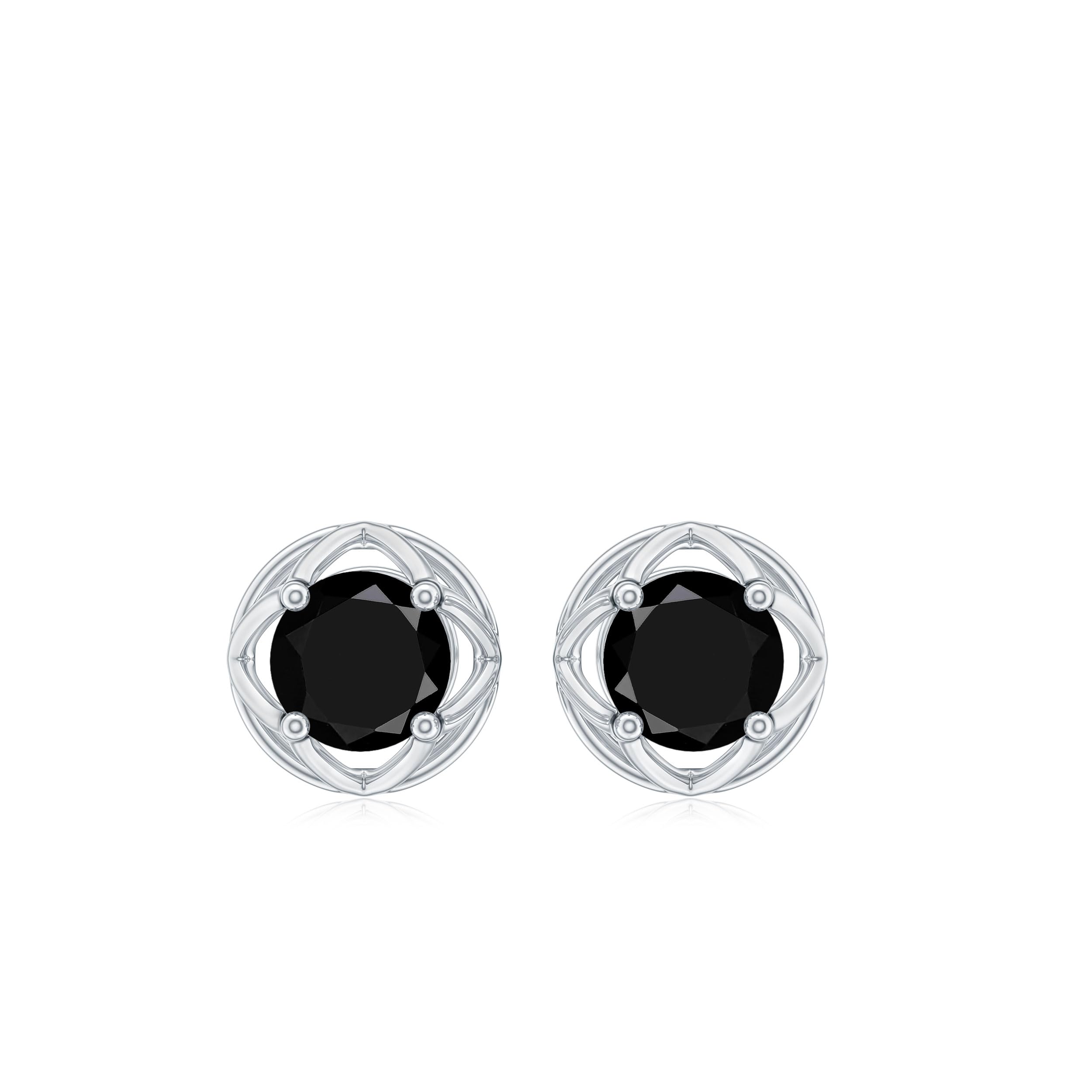 Certified AAA Quality Black Onyx Stud Earrings for Women - Real Onyx Screw Back Earrings (Perfect Gift for Birthday, Anniversary & Special Occasions) - Elegant Jewelry for Everyday Wear, Office & Evening Events