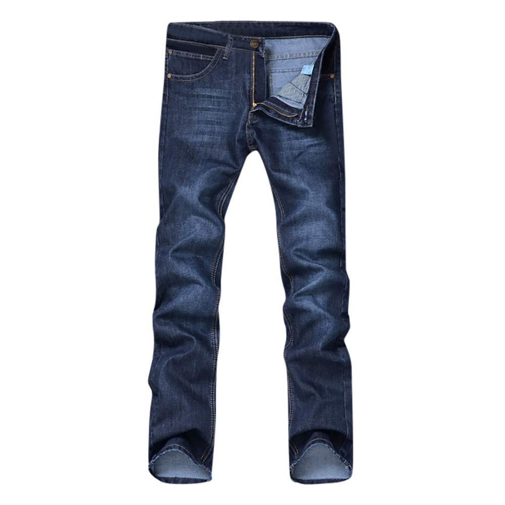 UROSA Men's Loose Fit Denim Jeans for Hip Hop & Work | Comfortable Cotton Casual Pants for Autumn | Perfect for Streetwear, Daily Wear & Outdoor Activities