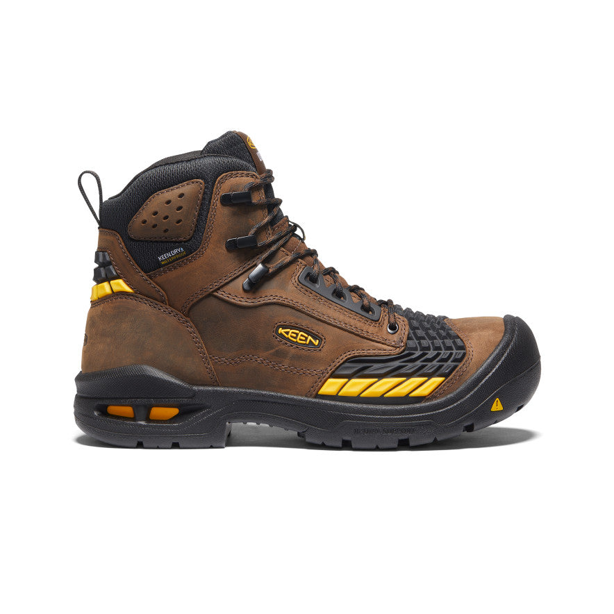 Men's Troy 6 Waterproof Work Boots with Carbon Toe - Dark Earth/Black - Durable Safety Shoes for Construction, Hiking & Outdoor Work