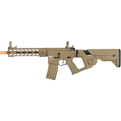 Lancer Tactical Enforcer Battle Hawk AEG Airsoft Rifle - High FPS 390 with Alpha Stock (Tan) | Perfect for Outdoor Skirmishes, Milsim Training & Airsoft Competitions