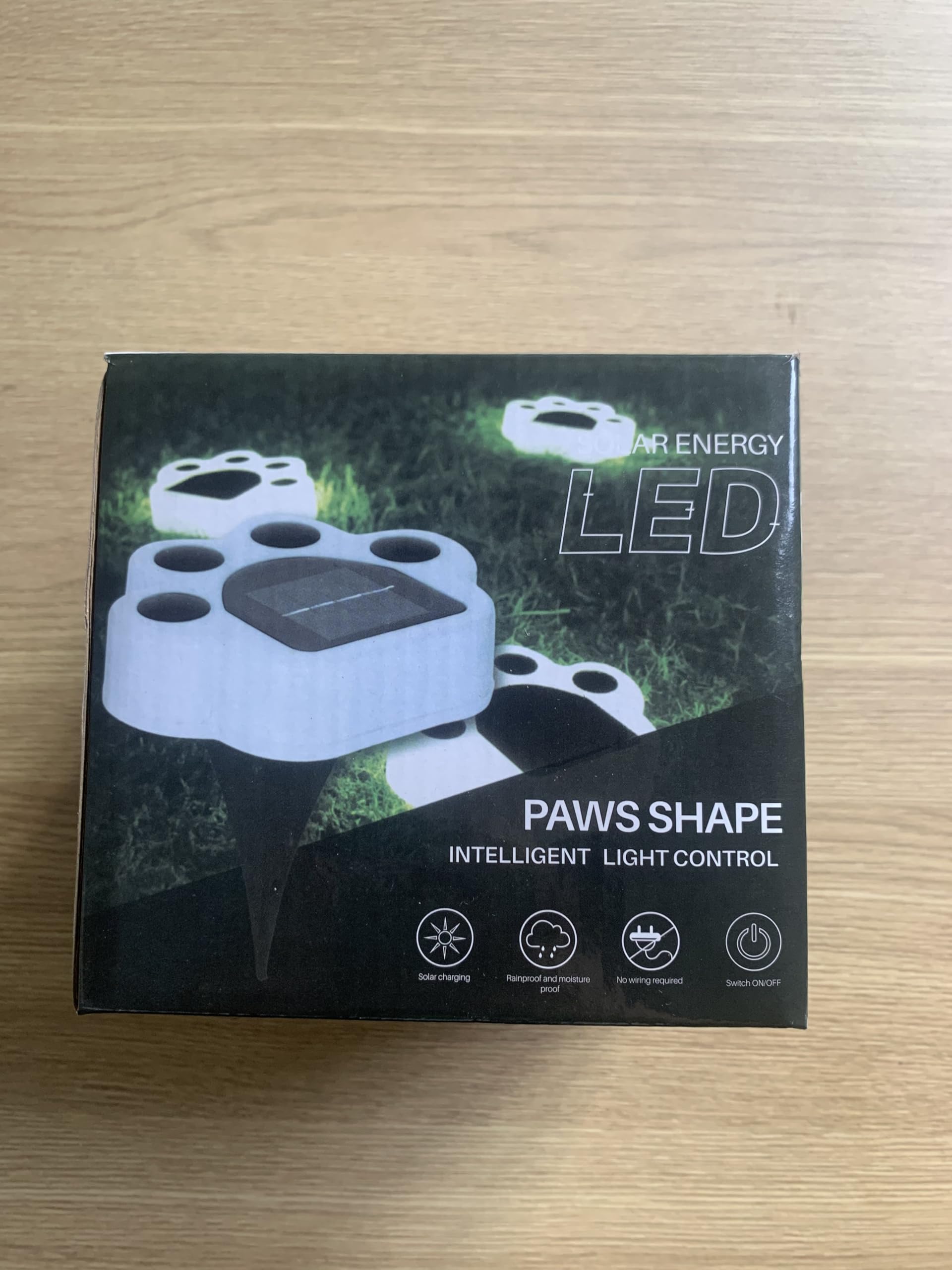 4Pack Solar Paw Lights - Waterproof Color Changing for Garden & Path