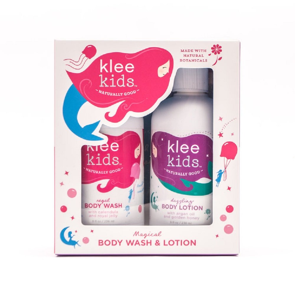 Luna Star Naturals Klee Kids Regal Body Wash & Dazzling Body Lotion Gift Set - Gentle Moisturizing Bath Essentials for Toddlers & Children - Perfect for Daily Bath Time & Sensitive Skin Care