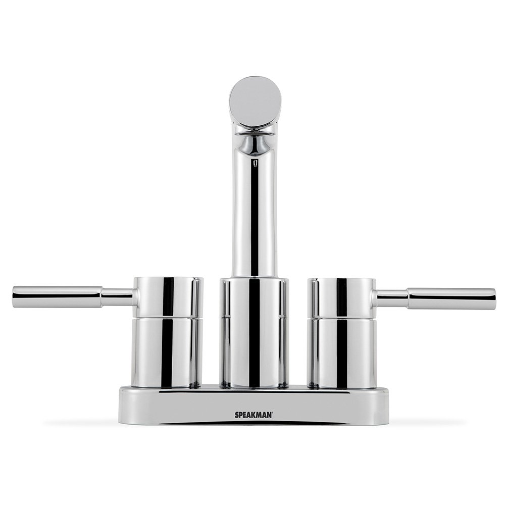 Speakman SB-1011 Neo 4-Inch Centerset Bathroom Faucet - Polished Chrome Finish for Sink Vanity & Powder Room - Water Efficient Single Handle Design for Modern Homes