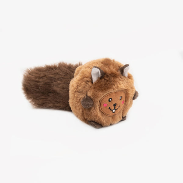 Fluffy Squirrel Plush Toy for Throwing - Bushy Tail Stuffed Animal by Zippy Paws - Perfect for Dog Fetch Games, Interactive Play & Cute Home Decor