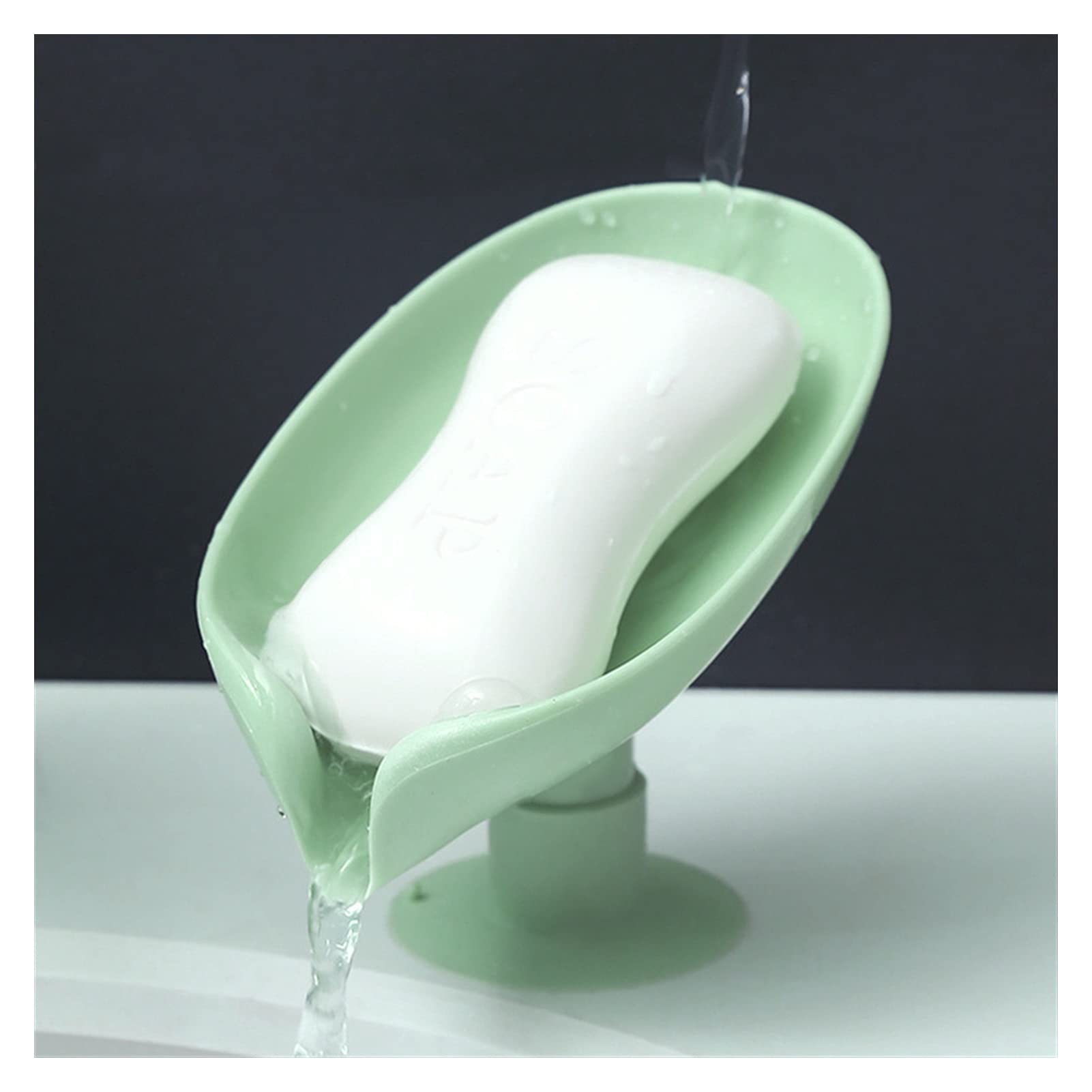YXXJJ Leaf-Shaped Soap Box with Drain - Elegant Bathroom Soap Holder for Toilet, Laundry & Shower - Durable Brown Soap Tray Organizer | Perfect for Spa, Guest Bathrooms & Luxury Home Decor