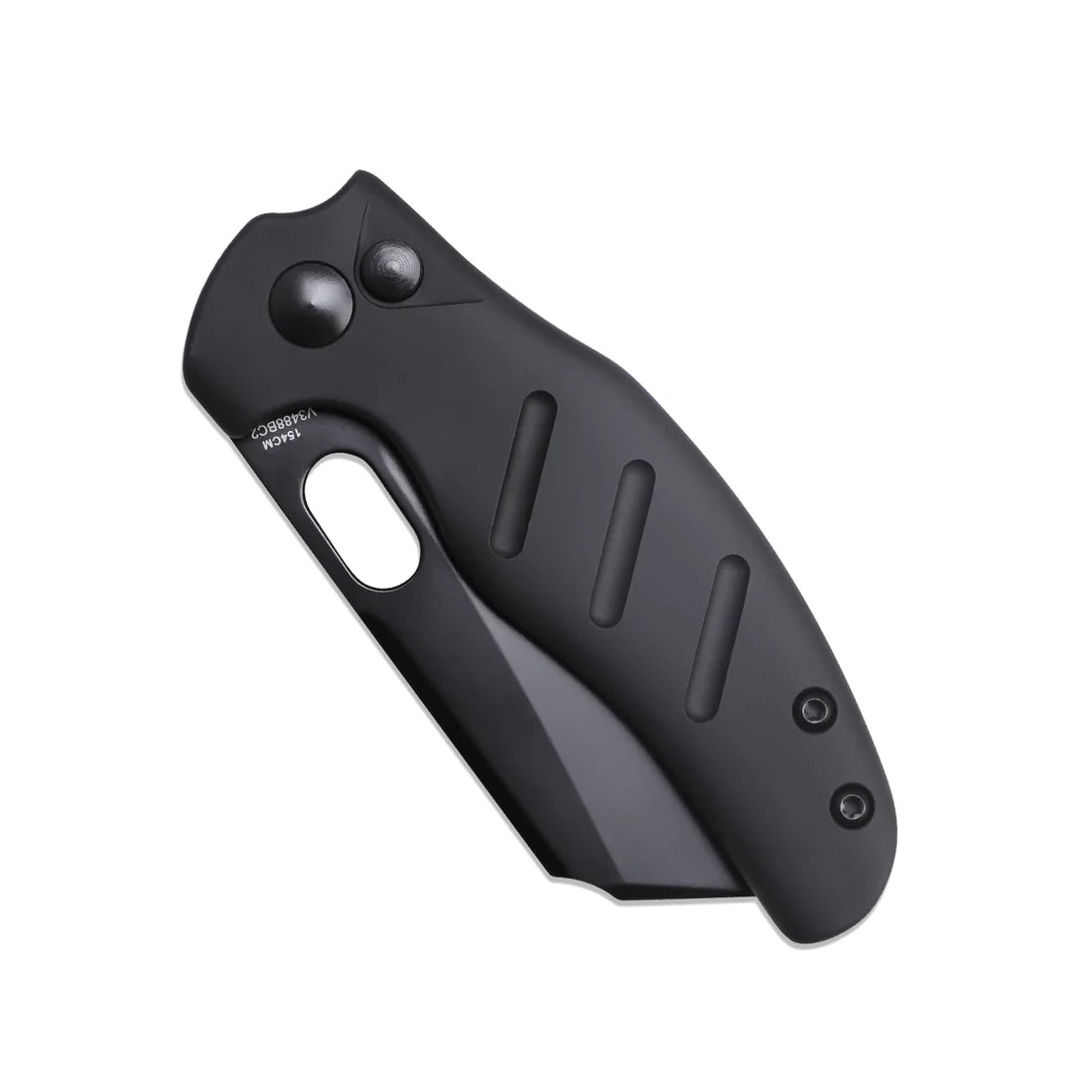 Kizer C01C Sheepdog Mini V3488BC2 Folding Pocket Knife - 154CM Steel Blade, Black Aluminum Handle, Button Lock for EDC & Outdoor Use